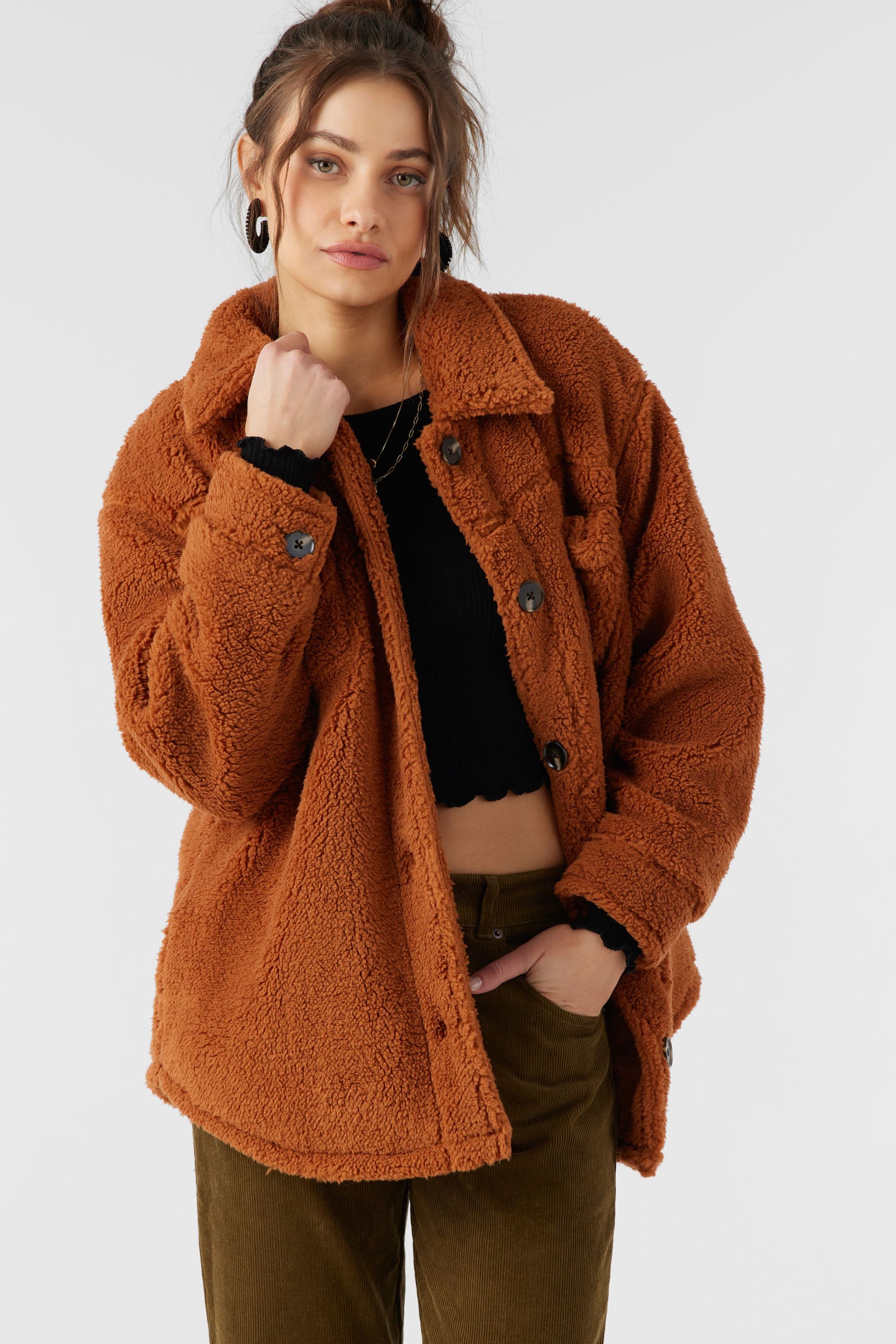 Heath High Pile Oversized Fleece Jacket - Image 6