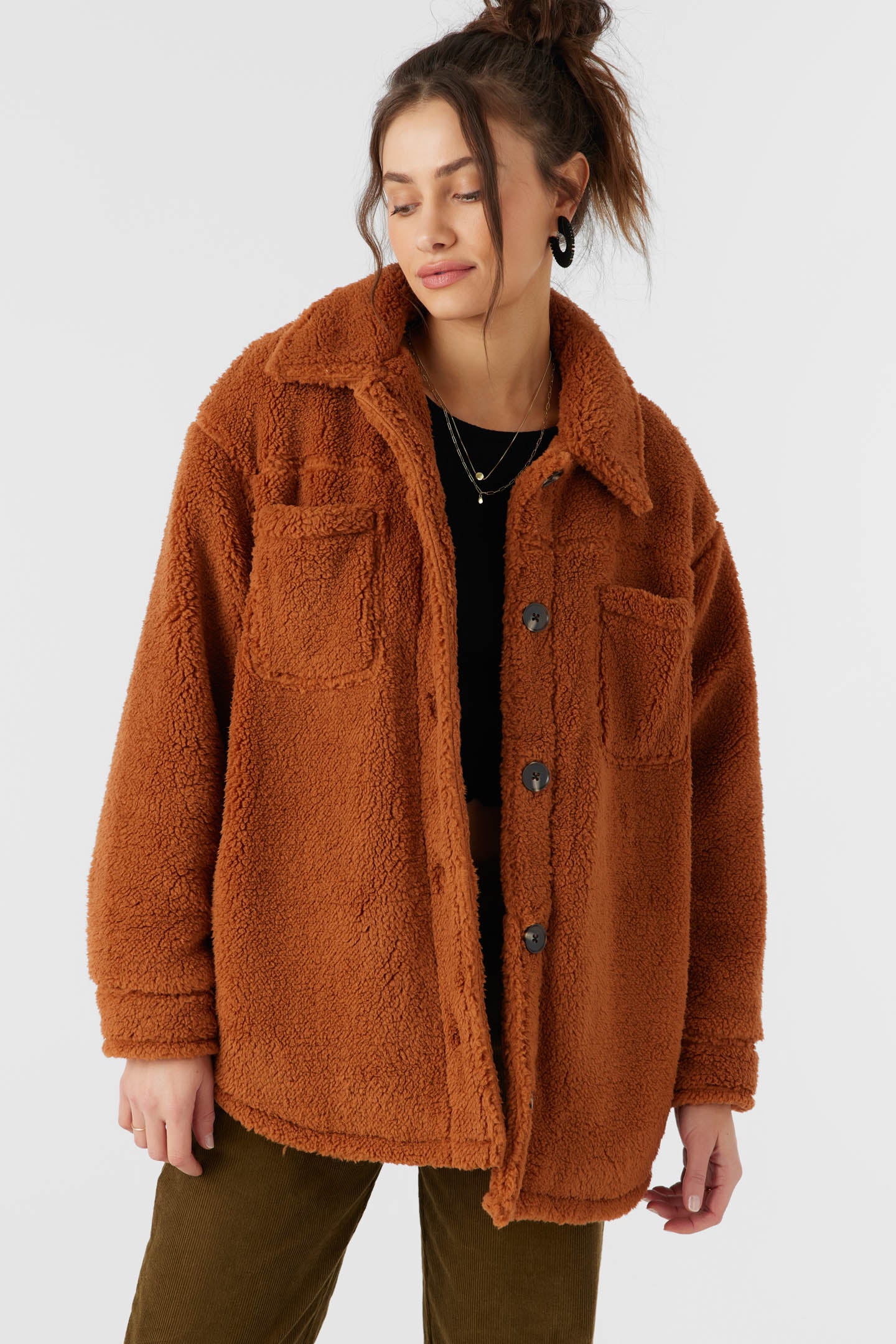 Heath High Pile Oversized Fleece Jacket - Image 8