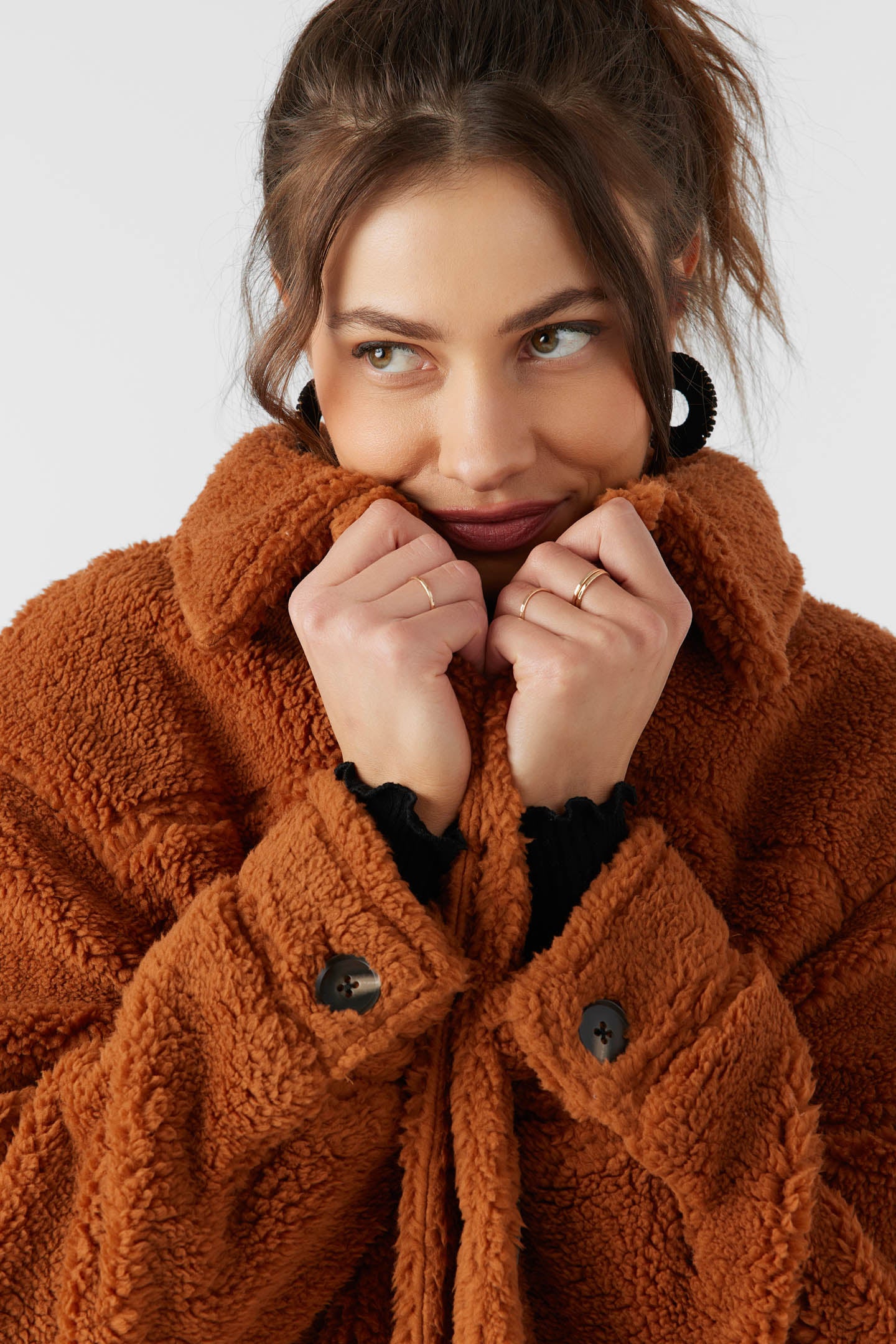 Heath High Pile Oversized Fleece Jacket - Image 4