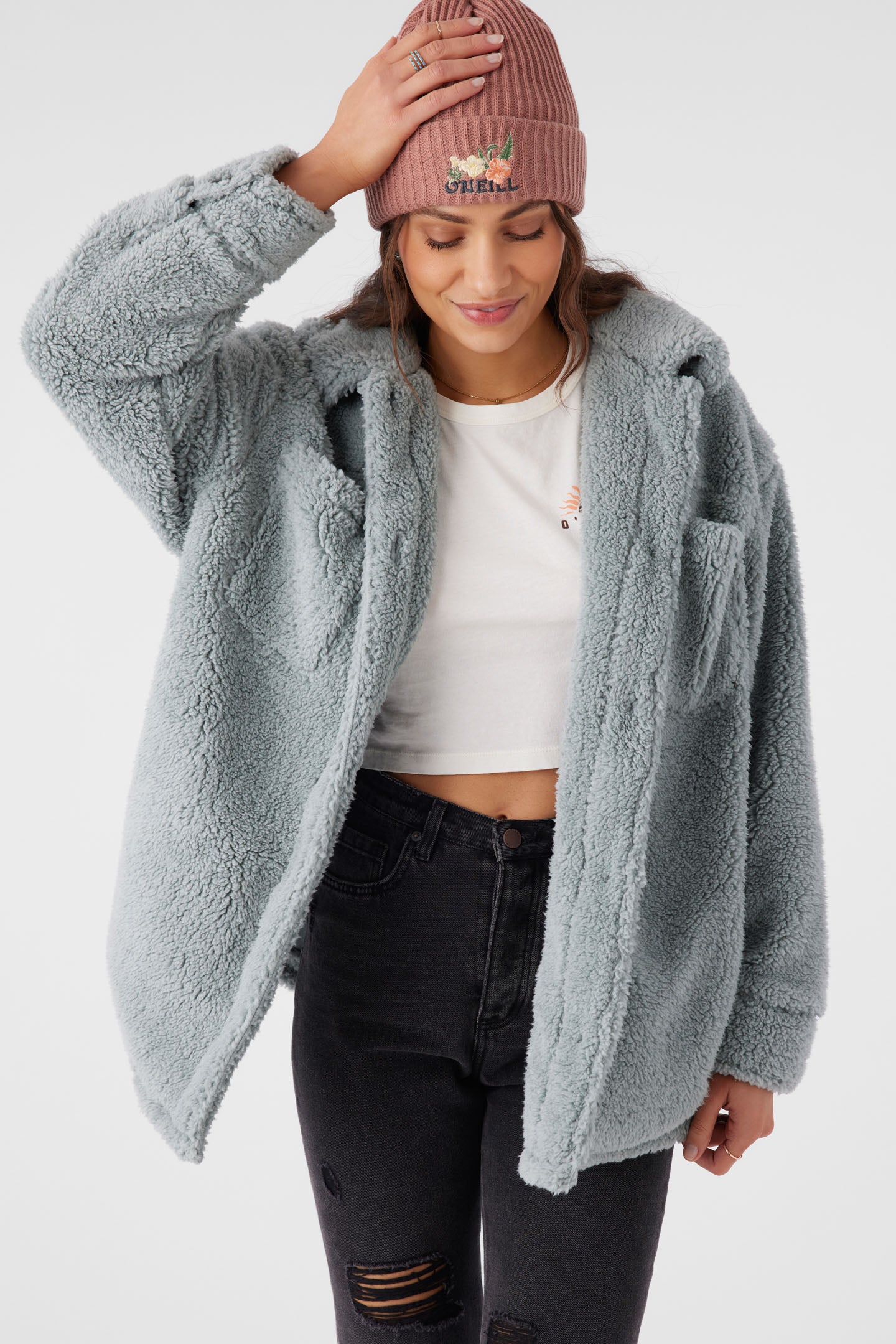 Heath High Pile Oversized Fleece Jacket - Image 9