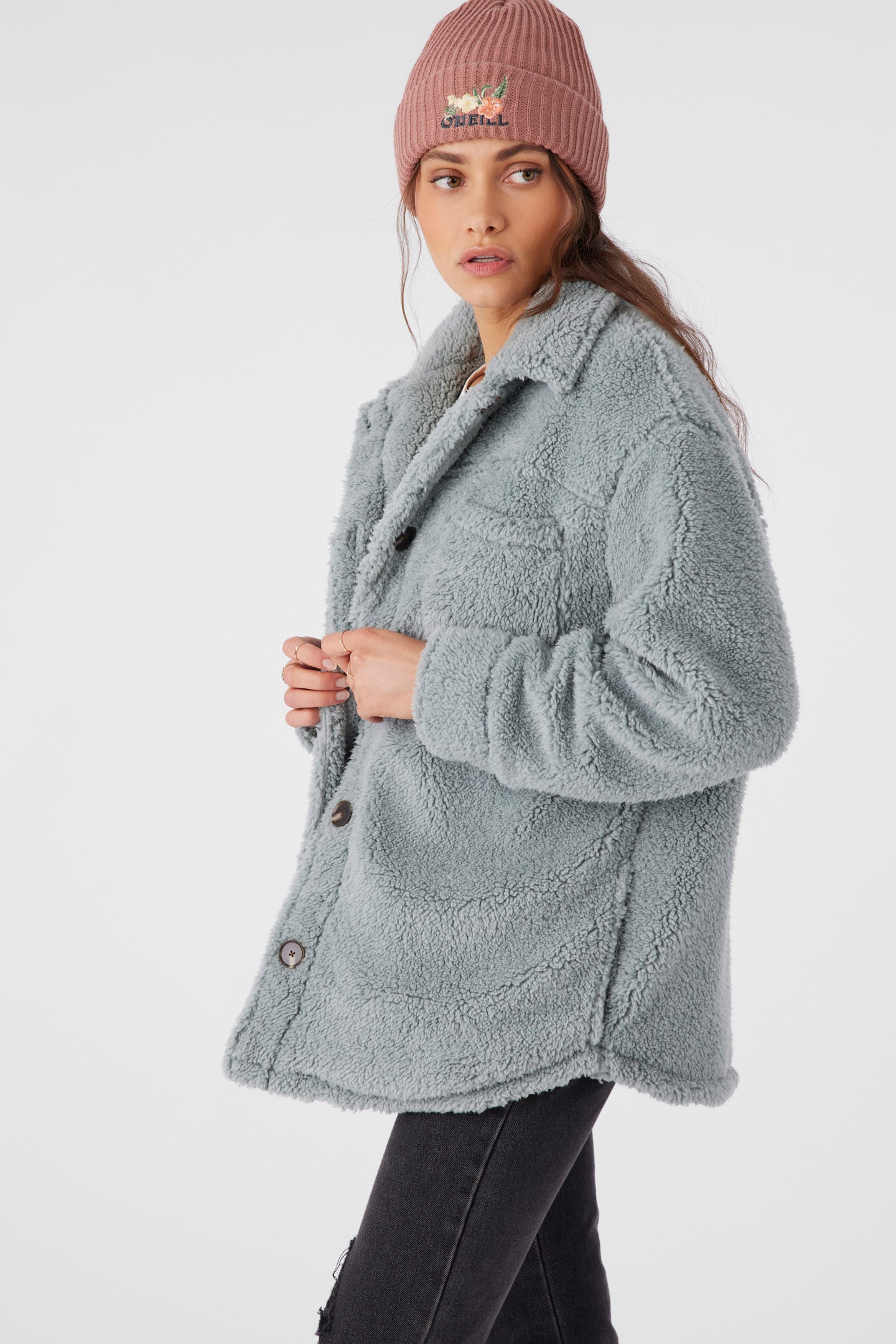 Heath High Pile Oversized Fleece Jacket - Image 6