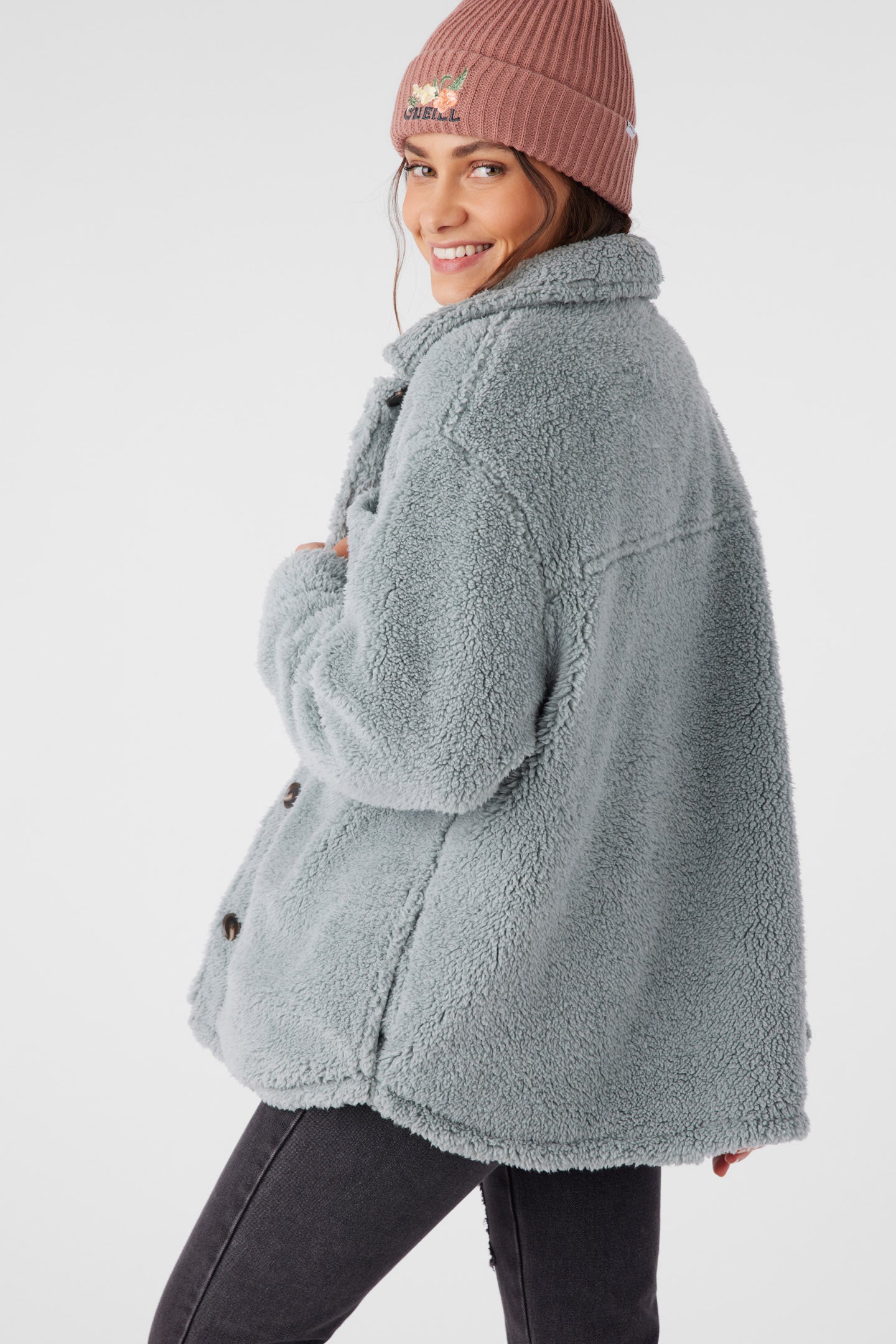 Heath High Pile Oversized Fleece Jacket - Image 4