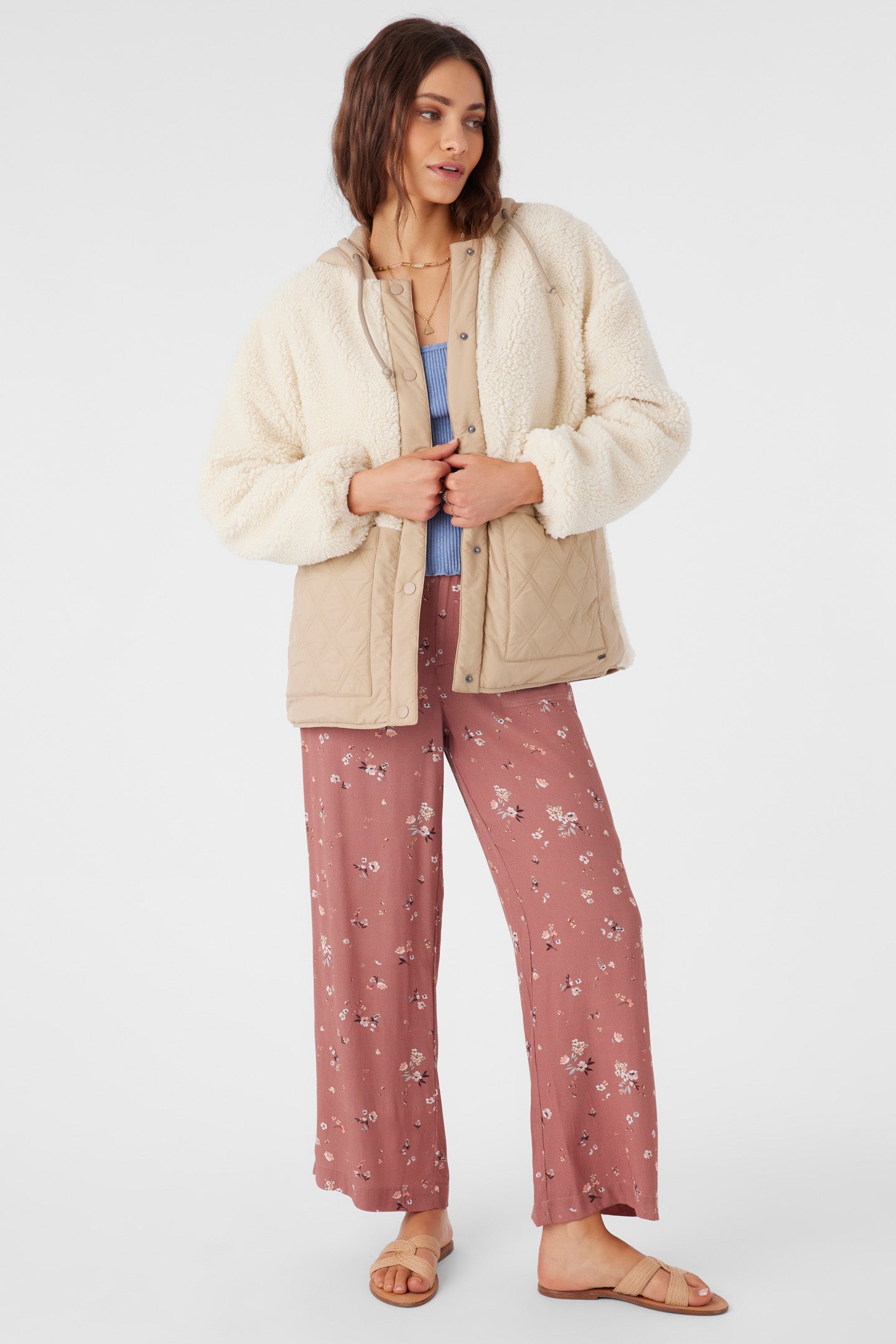 Meena High Pile Fleece Quilted Jacket - Image 3