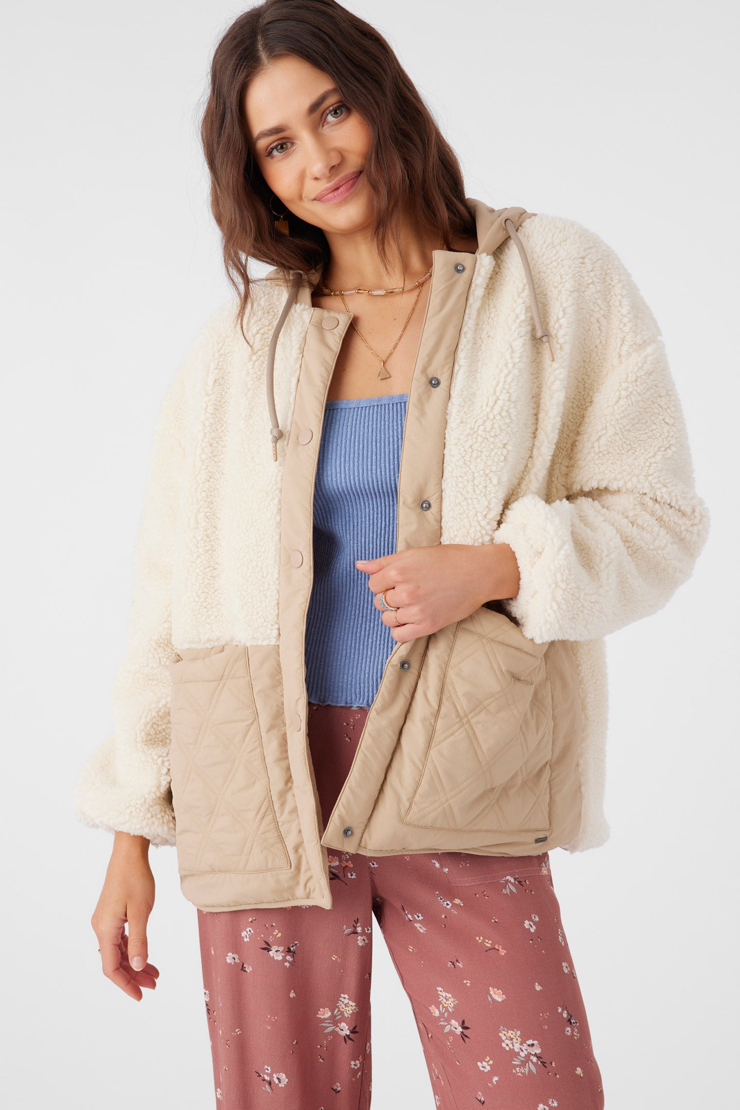 Meena High Pile Fleece Quilted Jacket - Image 2