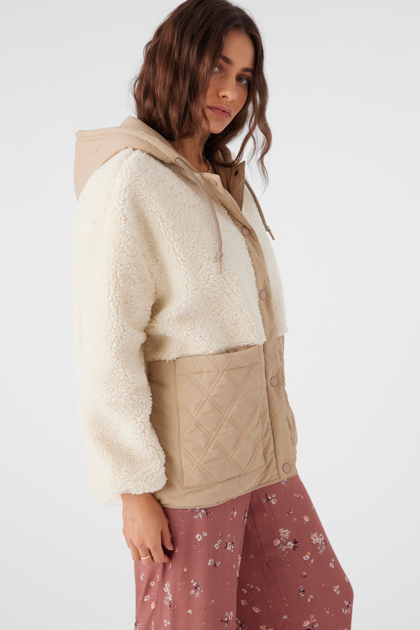 Meena High Pile Fleece Quilted Jacket - Image 8