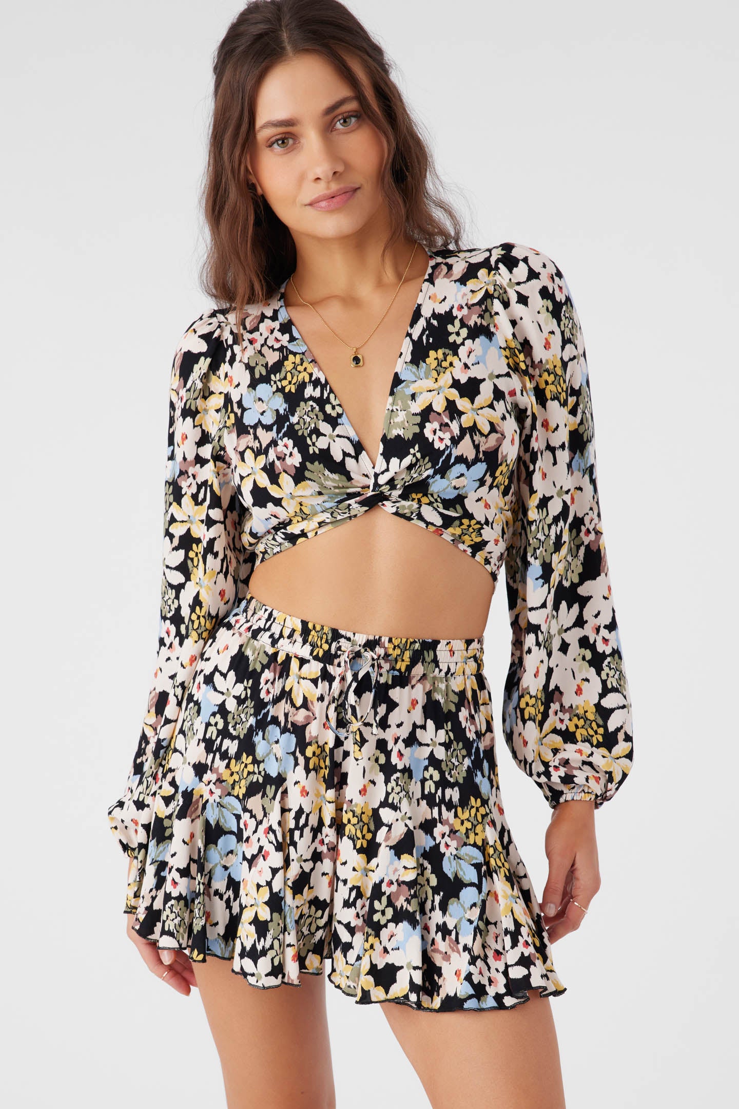 Livvie Camden Floral Long Sleeve Crop Top - Image 5