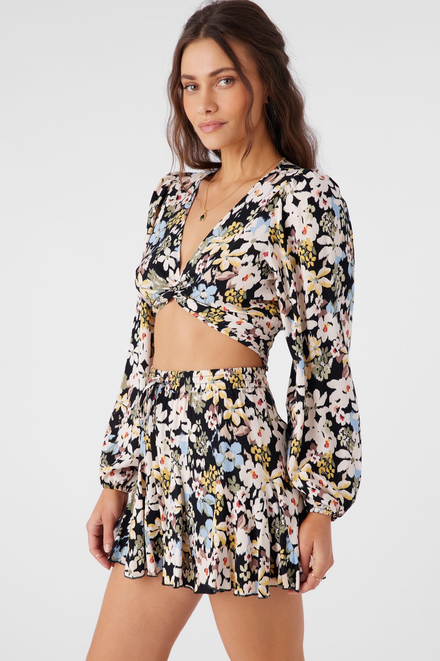 Livvie Camden Floral Long Sleeve Crop Top - Image 7