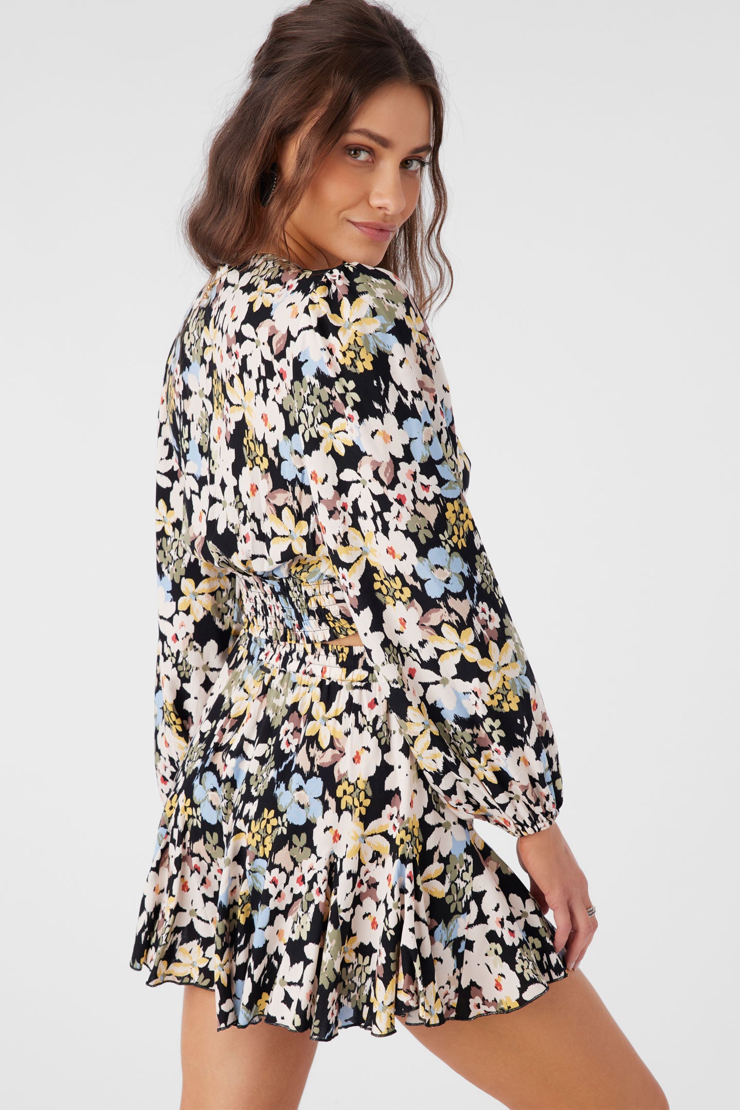 Livvie Camden Floral Long Sleeve Crop Top - Image 4