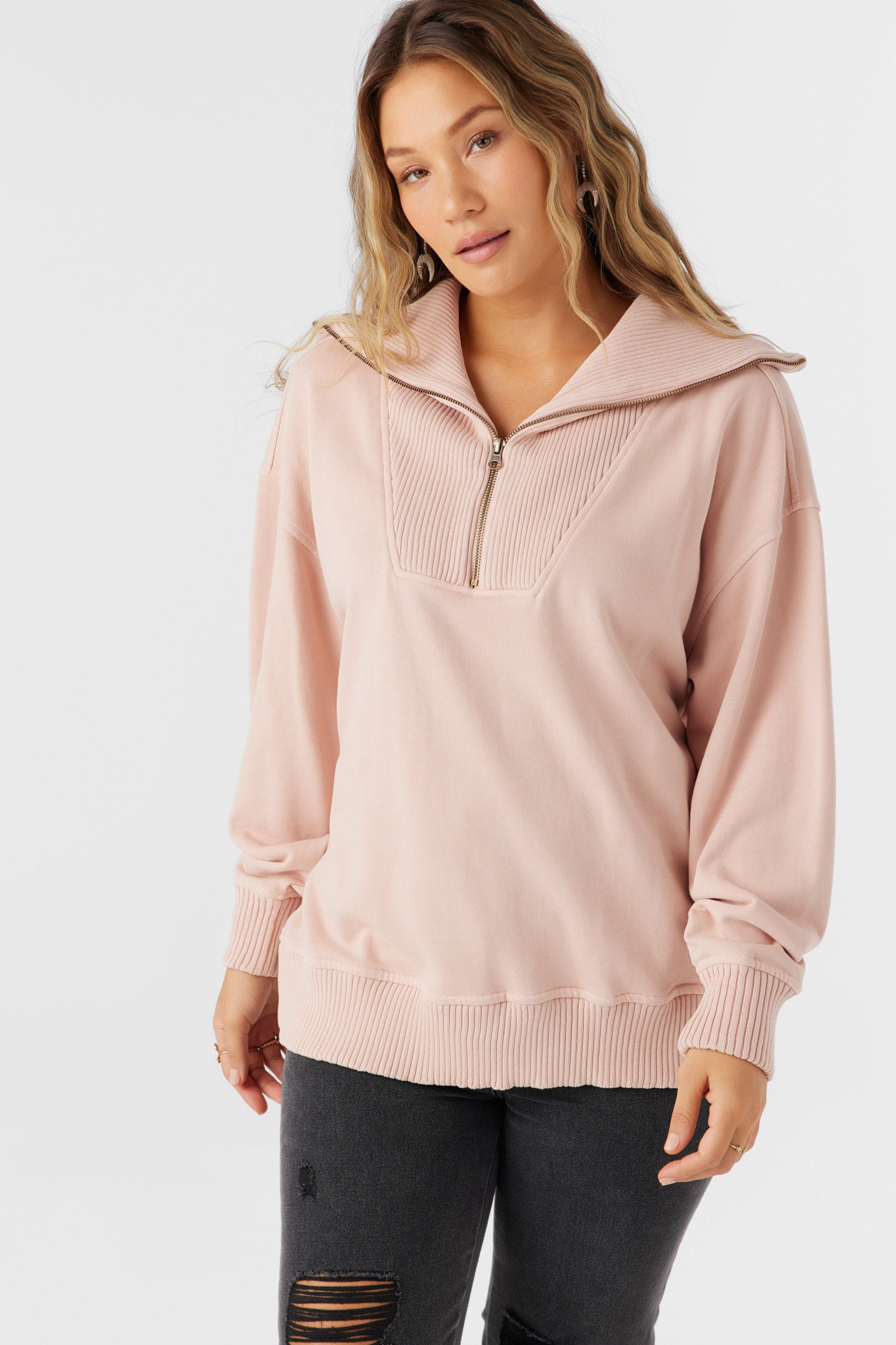 Karma French Terry Half Zip Pullover - Image 6