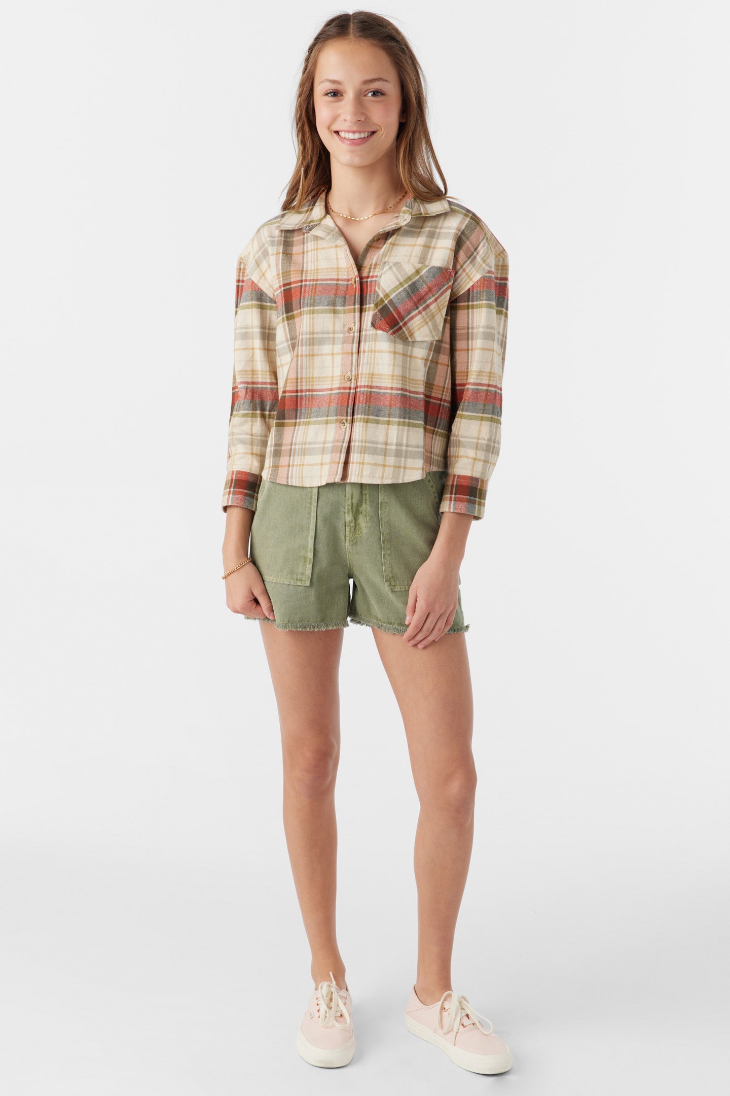 Girl's Leslye Flannel Shirt - Image 3