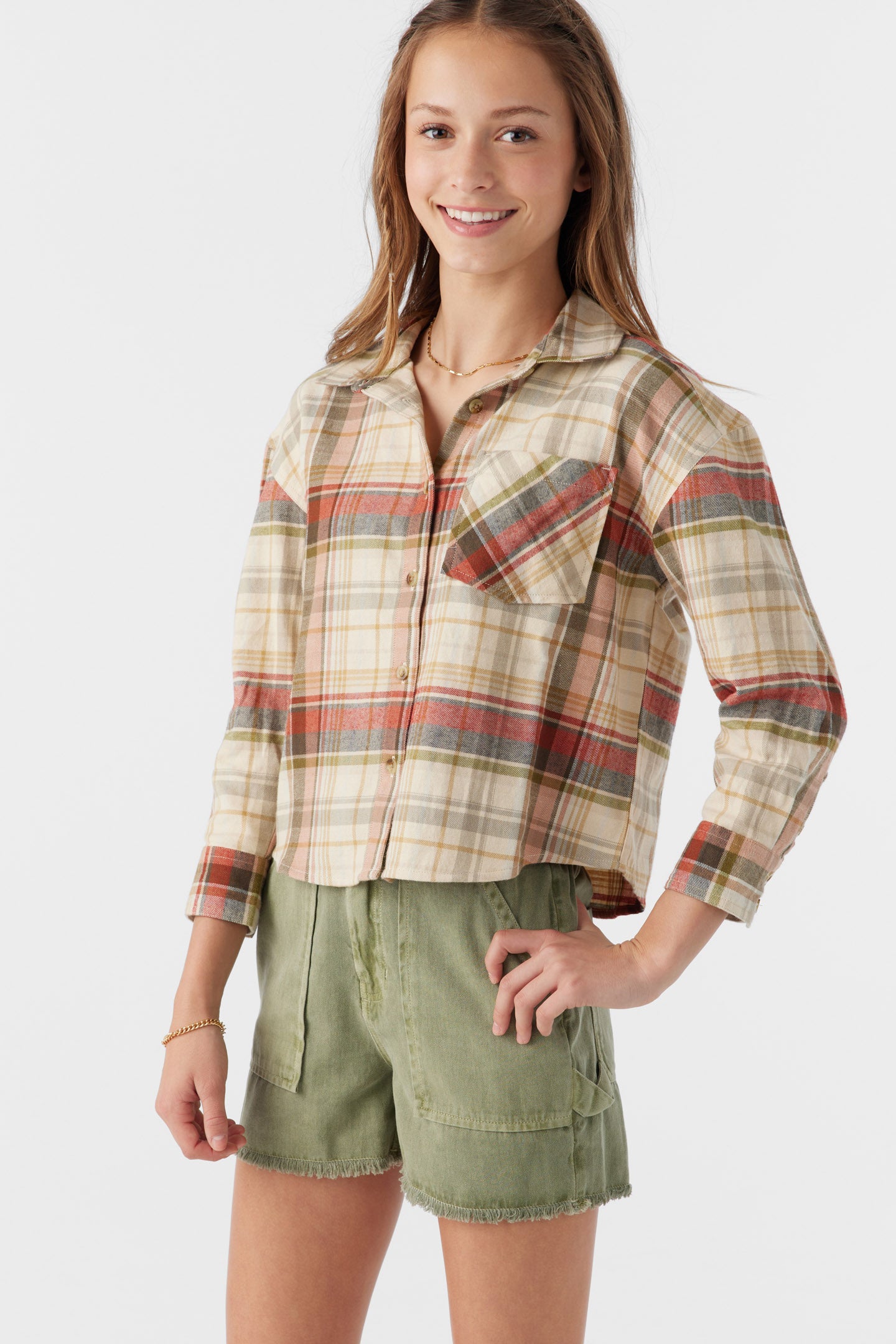Girl's Leslye Flannel Shirt - Image 5
