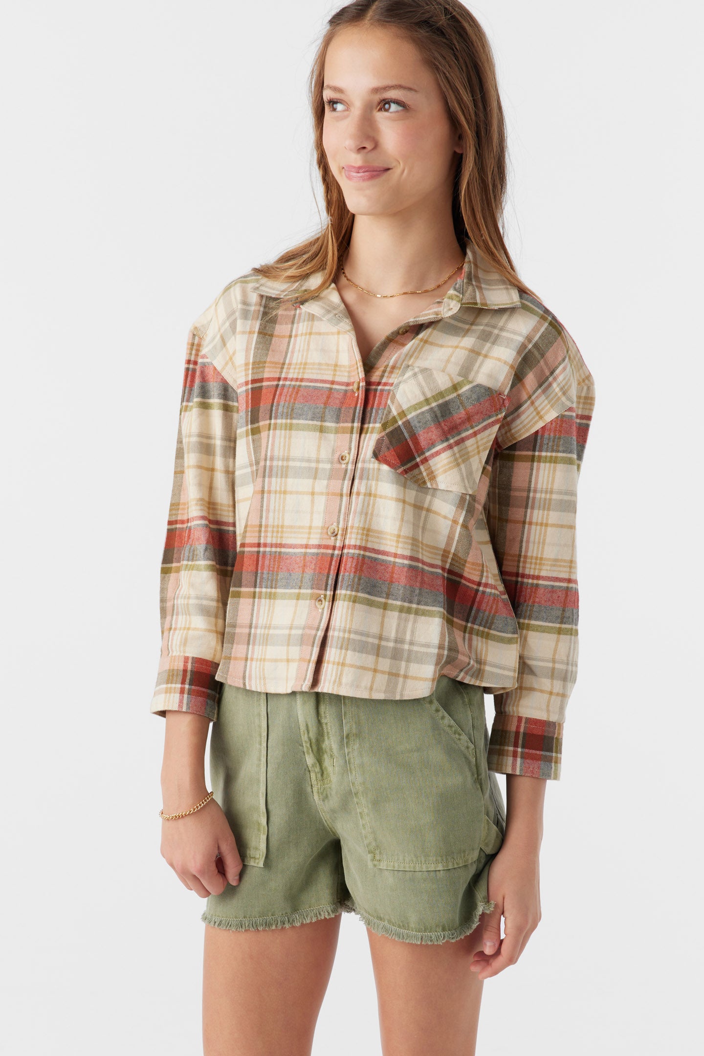 Girl's Leslye Flannel Shirt - Image 6