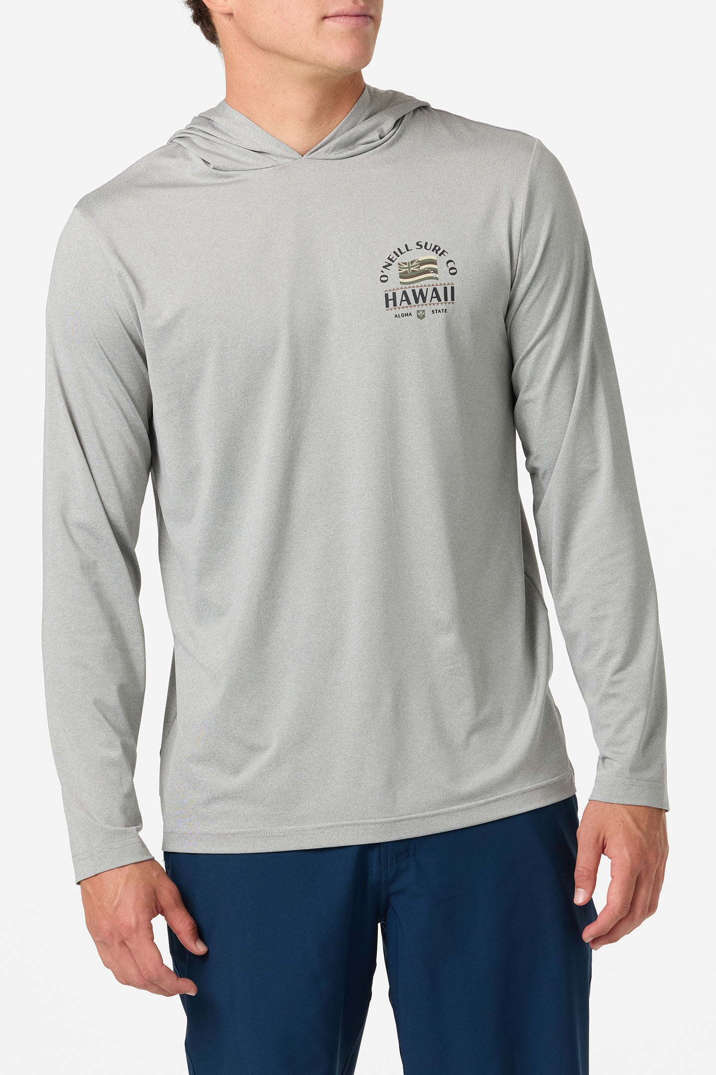 TRVLR UPF Hooded Hawaii Flag Long Sleeve Pullover - Image 2