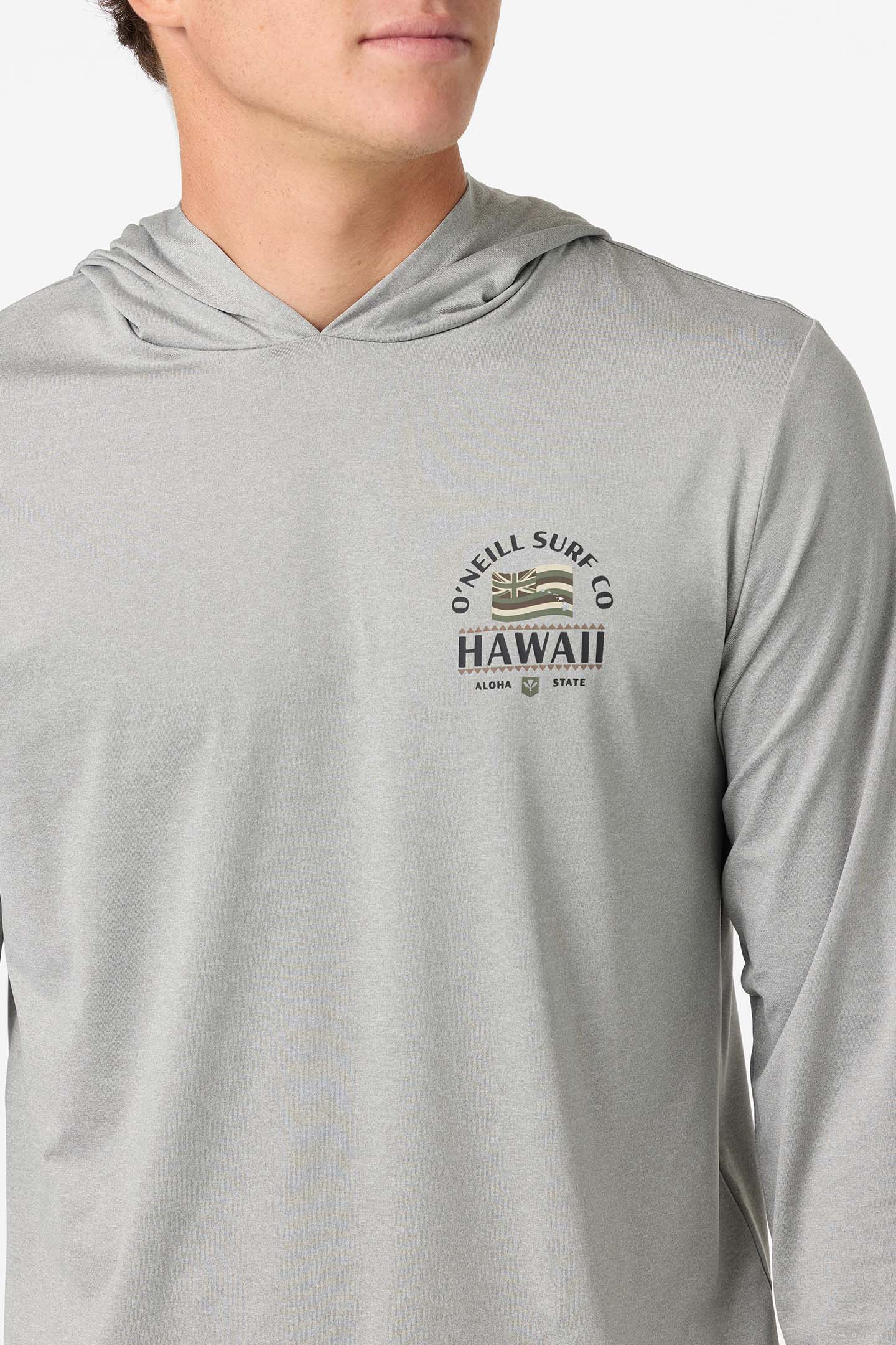 TRVLR UPF Hooded Hawaii Flag Long Sleeve Pullover - Image 5