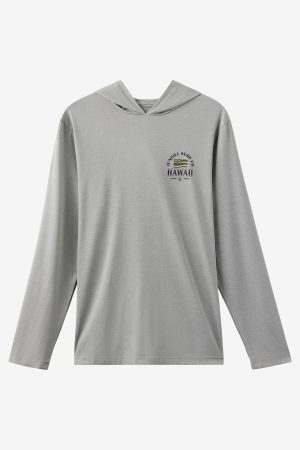 TRVLR UPF Hooded Hawaii Flag Long Sleeve Pullover