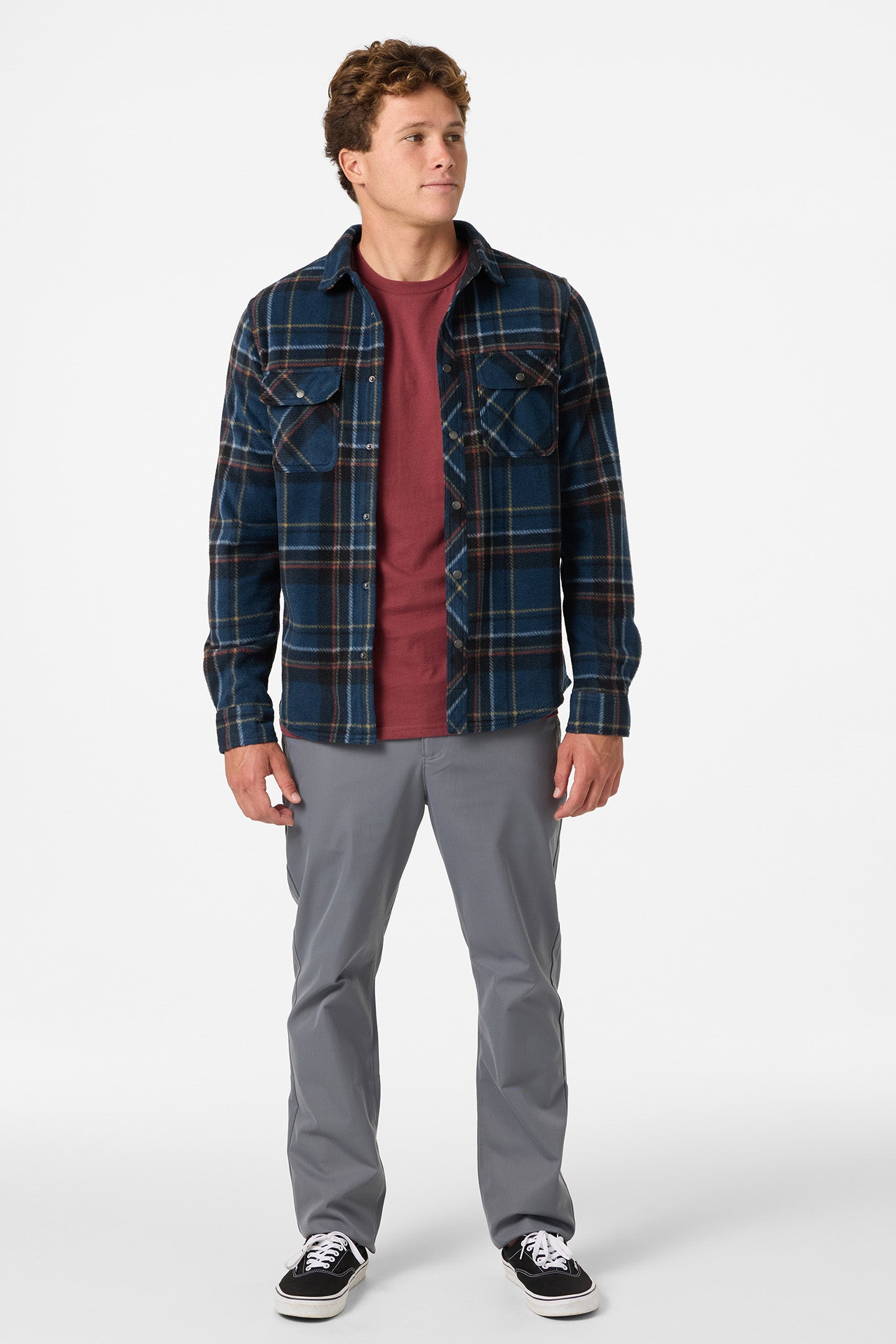 Glacier Plaid Superfleece Standard Fit Long Sleeve Shirt - Image 3