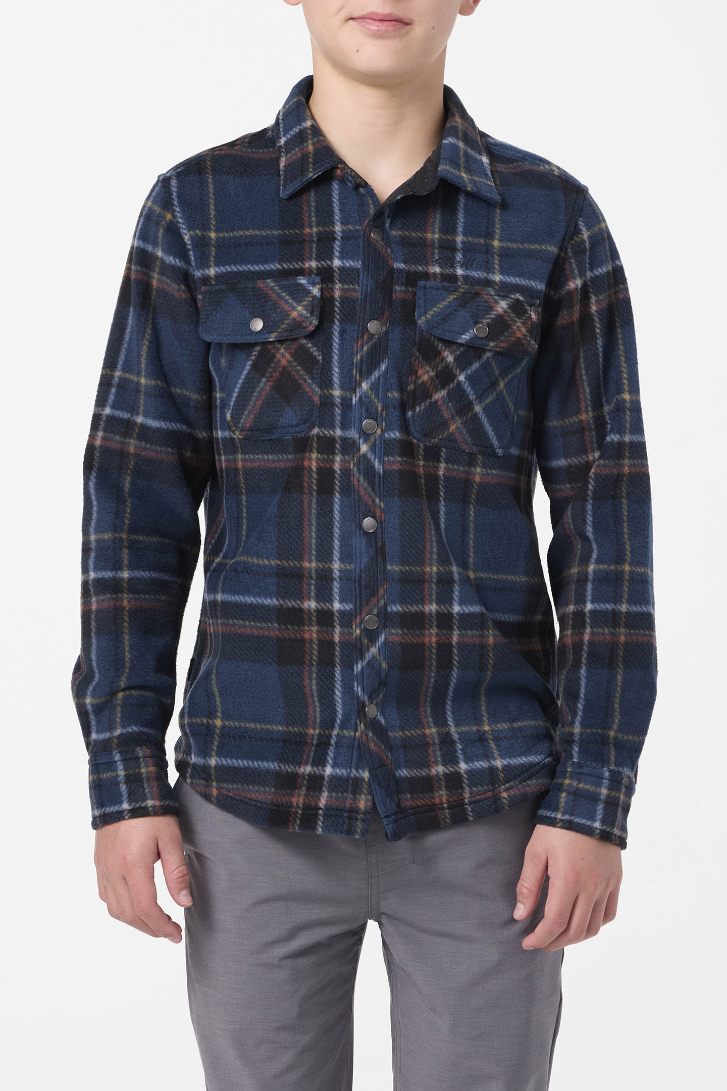 Boy's Glacier Plaid Superfleece Long Sleeve Shirt - Image 2