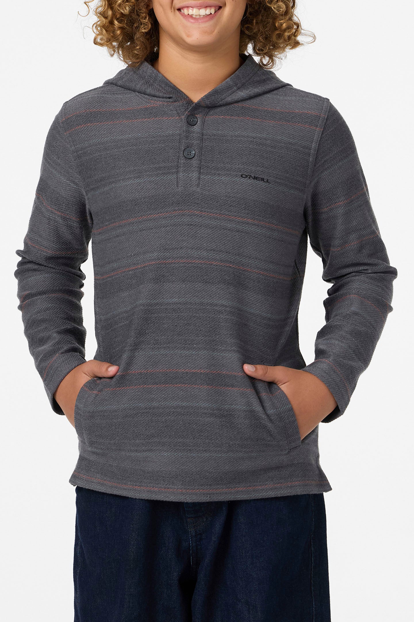 Boy's Bavaro Stripe Poncho Pullover Fleece - Image 2