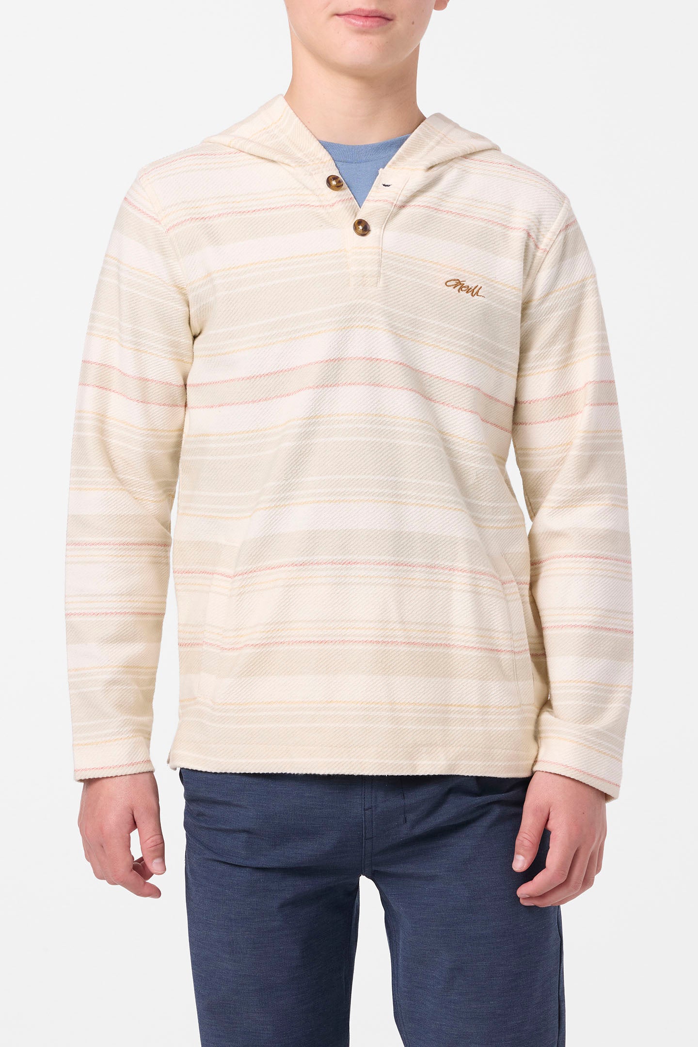 Boy's Bavaro Stripe Poncho Pullover Fleece - Image 2