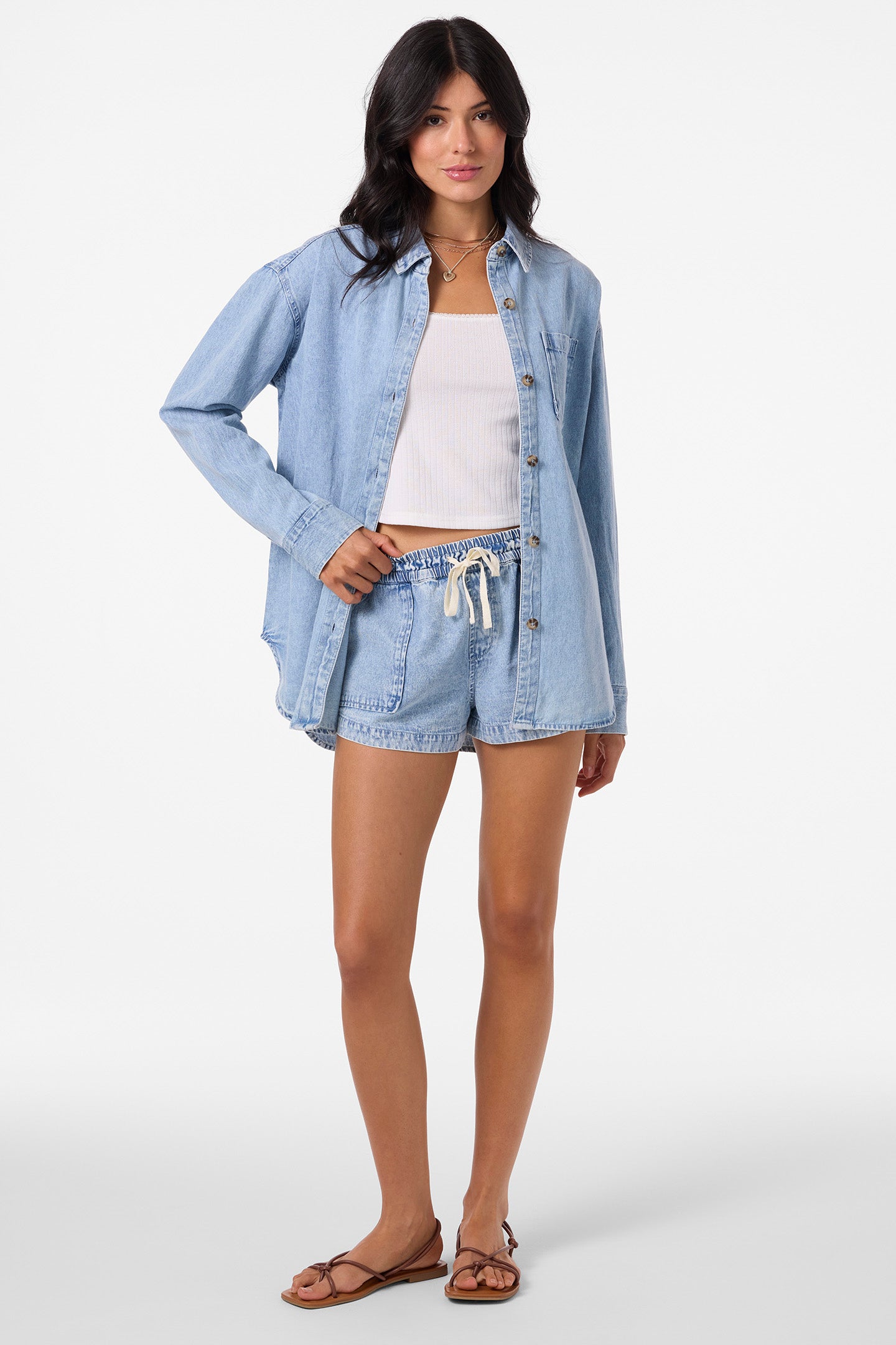 Sevie Denim Shacket - Image 3