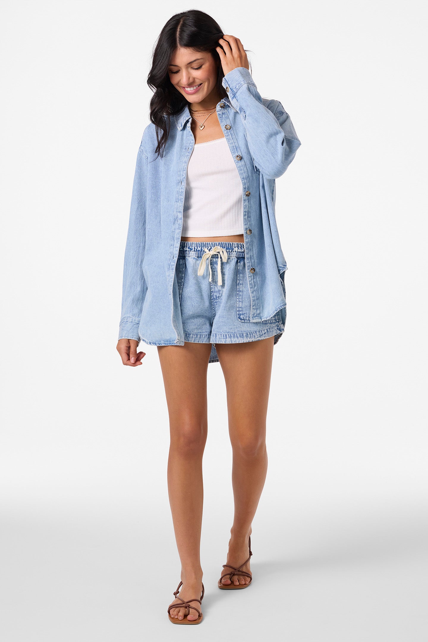 Sevie Denim Shacket - Image 6
