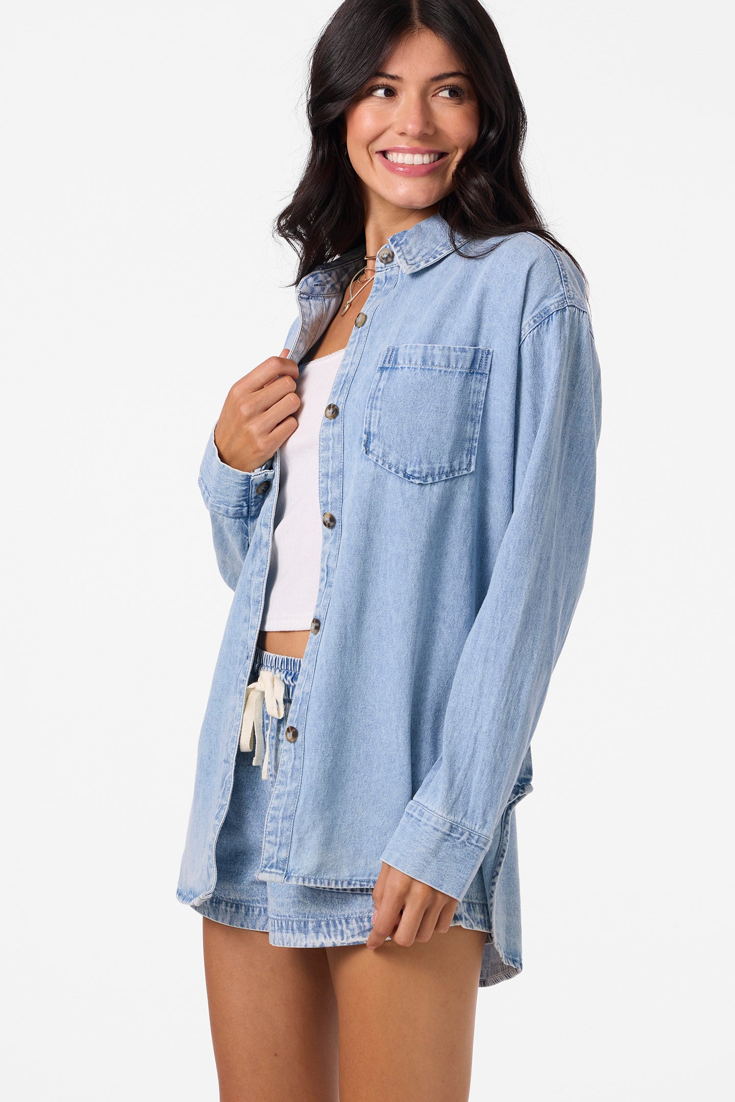Sevie Denim Shacket - Image 2