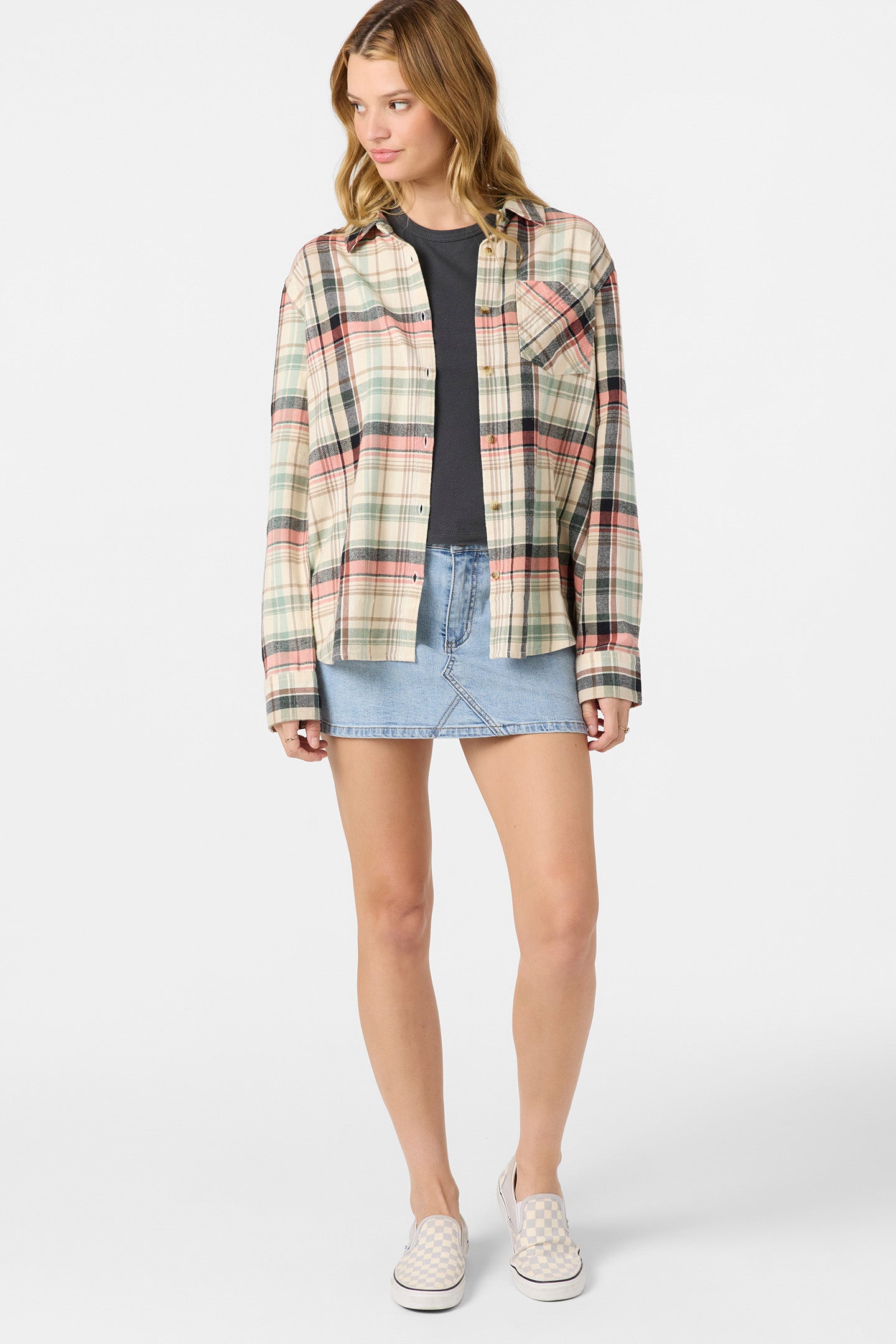 Logan Flannel Long Sleeve Top - Image 3