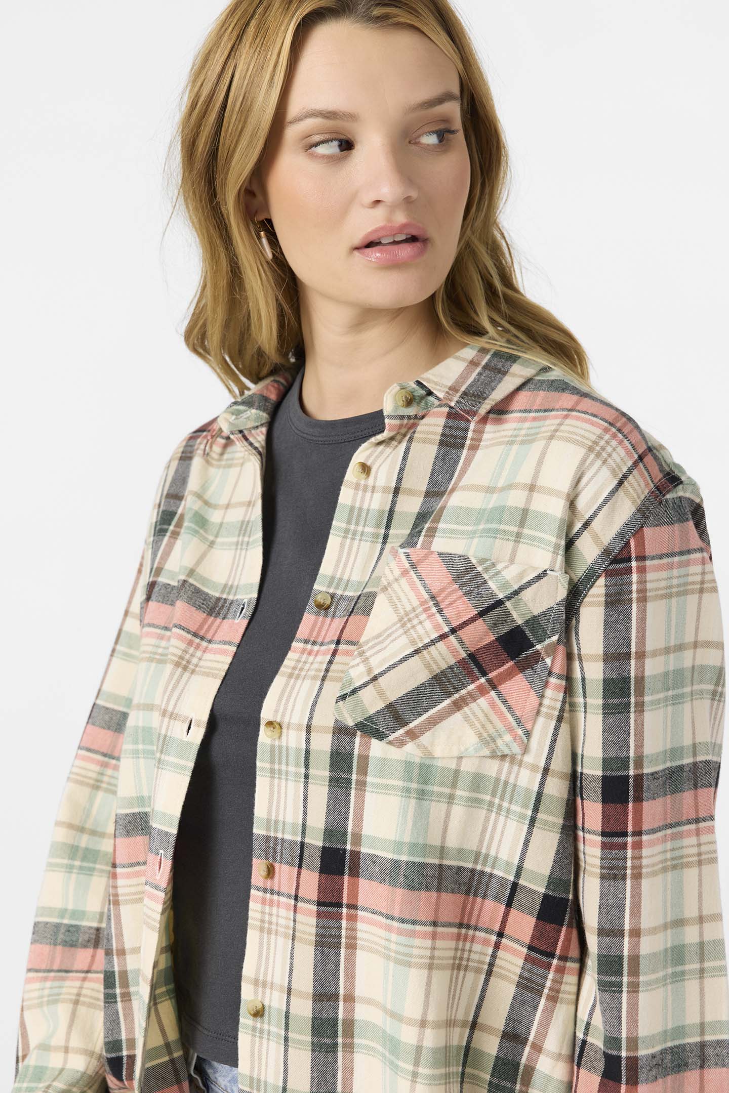 Logan Flannel Long Sleeve Top - Image 4