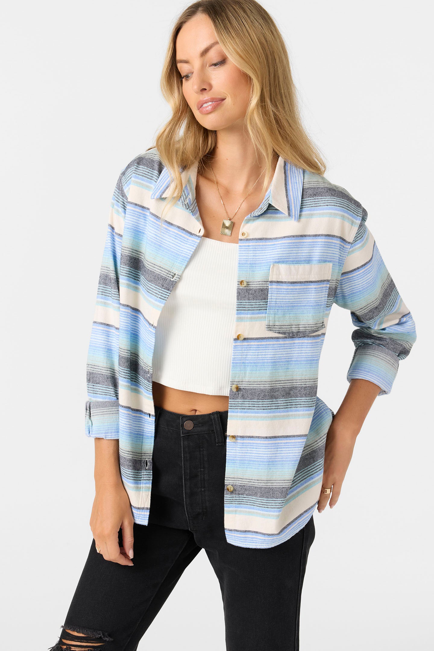 Logan Flannel Long Sleeve Top - Image 5
