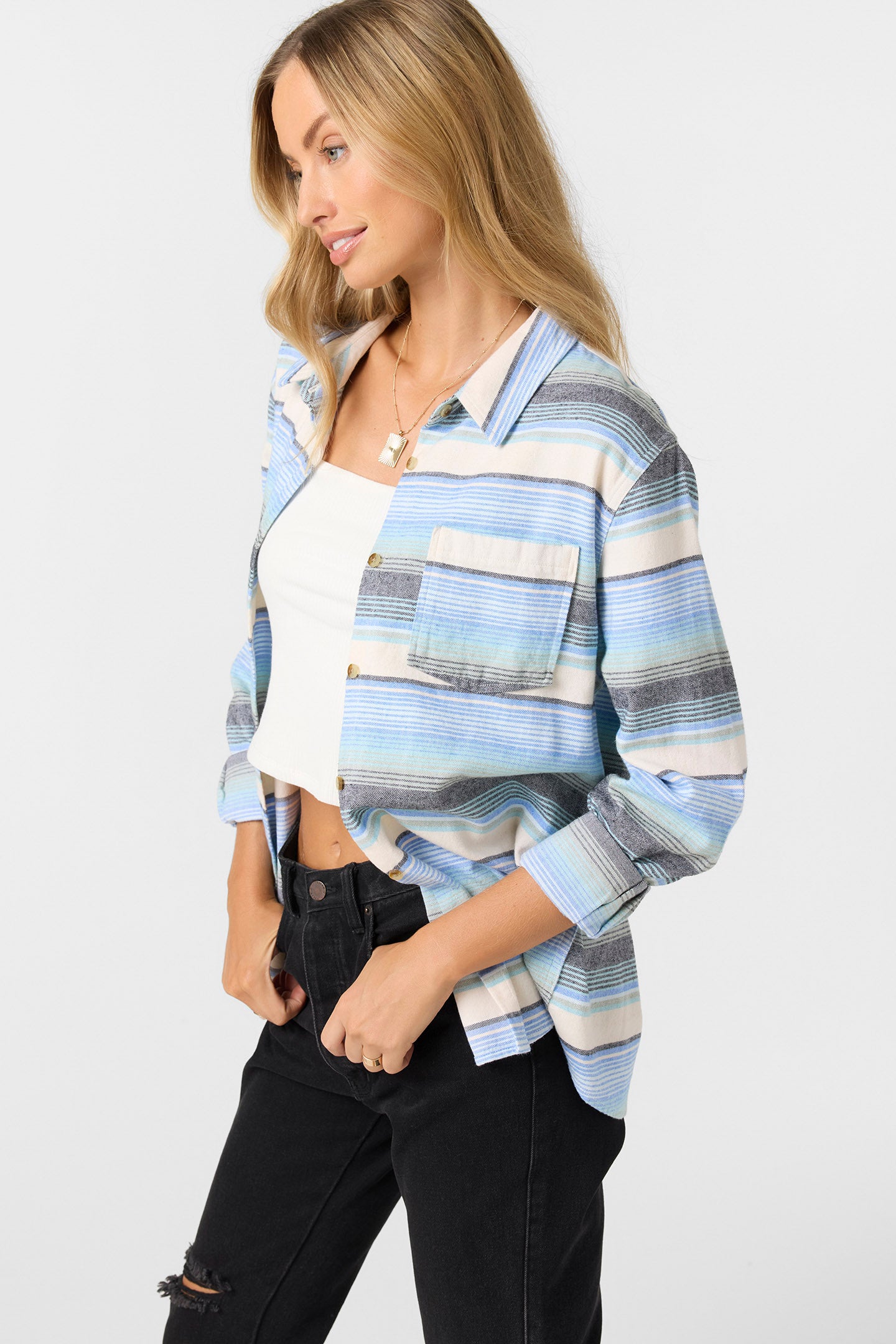 Logan Flannel Long Sleeve Top - Image 6