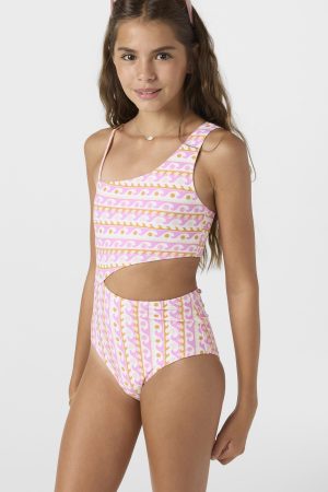 Girl's Balearic Waves Asymm One-Piece