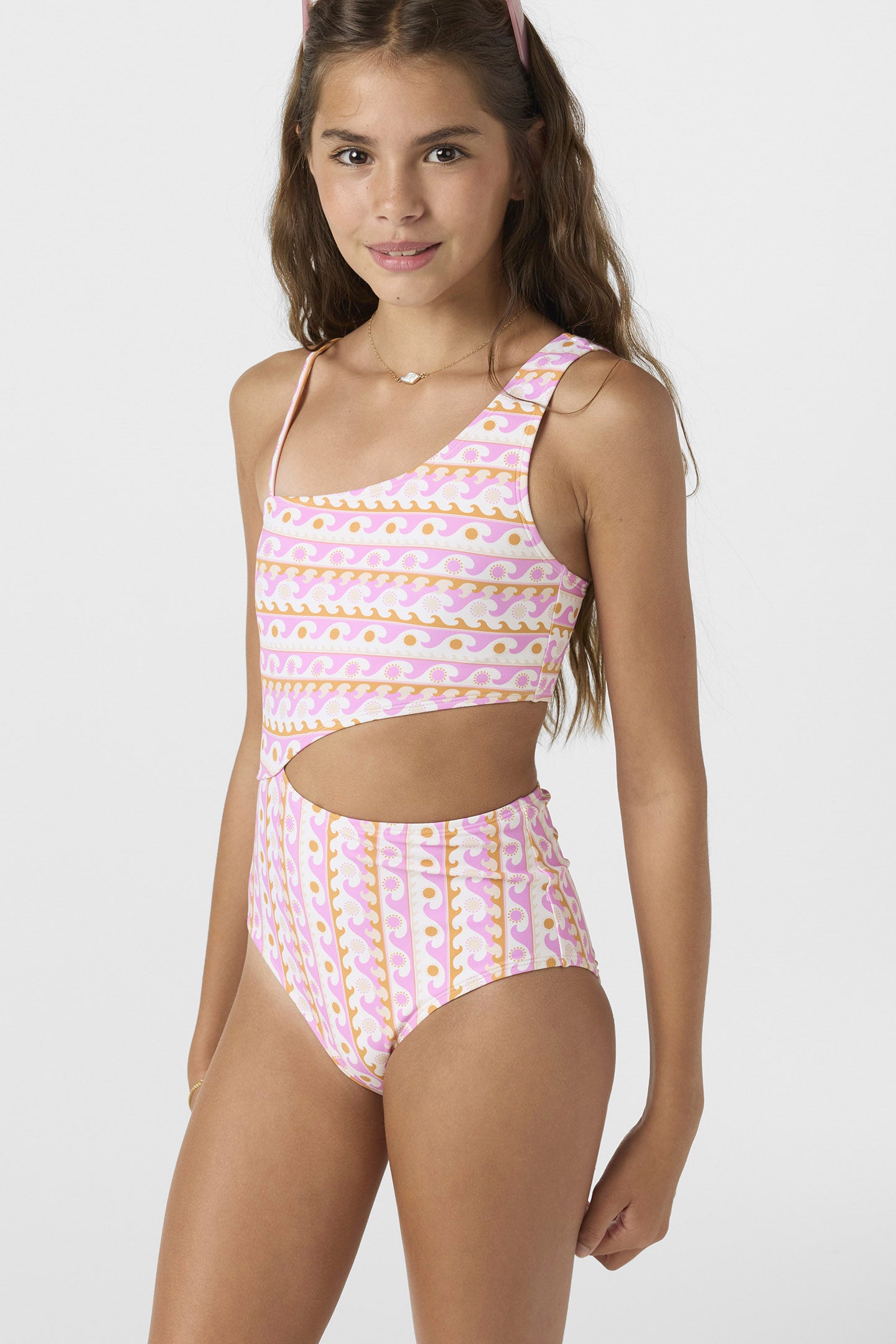 Girl's Balearic Waves Asymm One-Piece