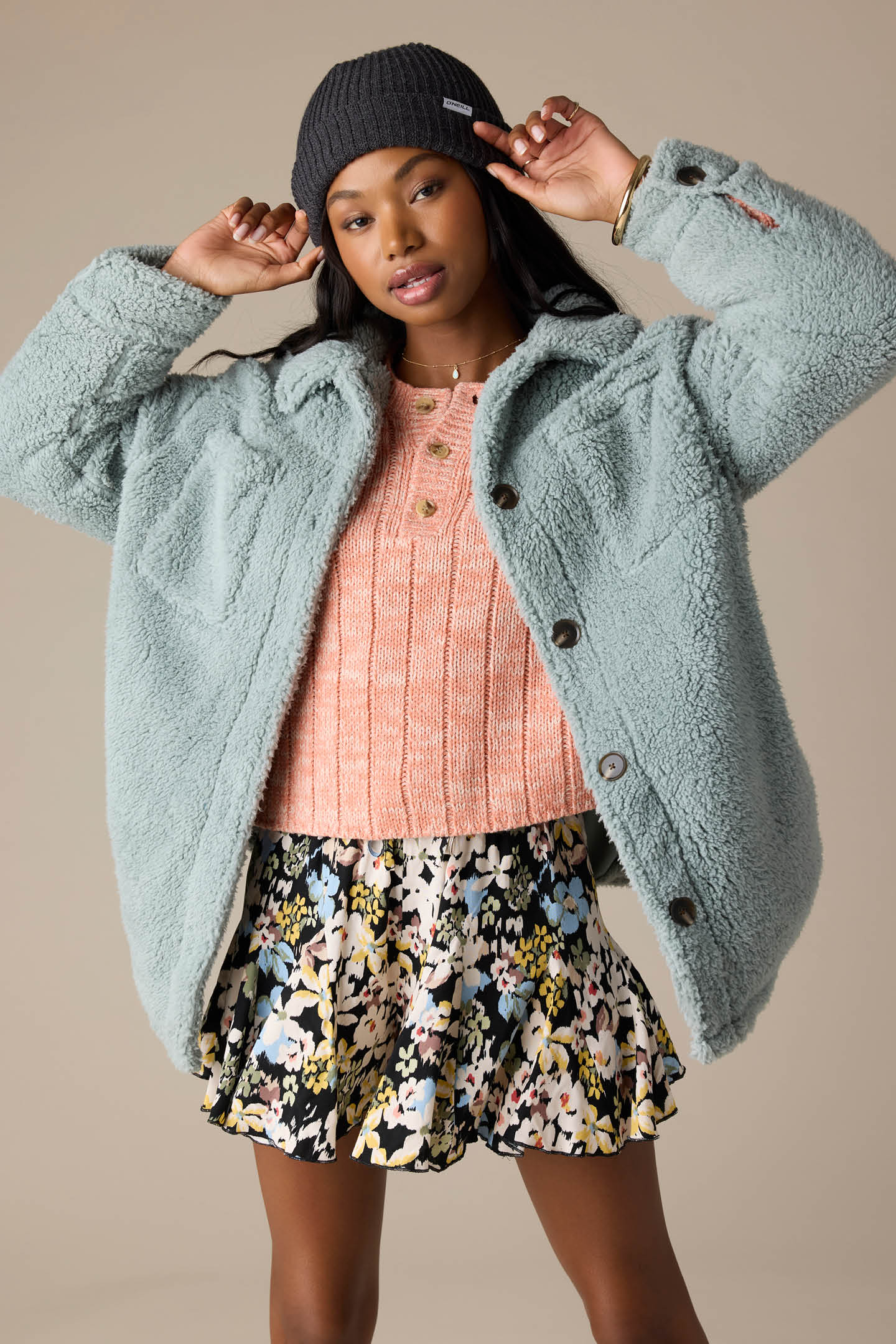 Heath High Pile Oversized Fleece Jacket - Image 7