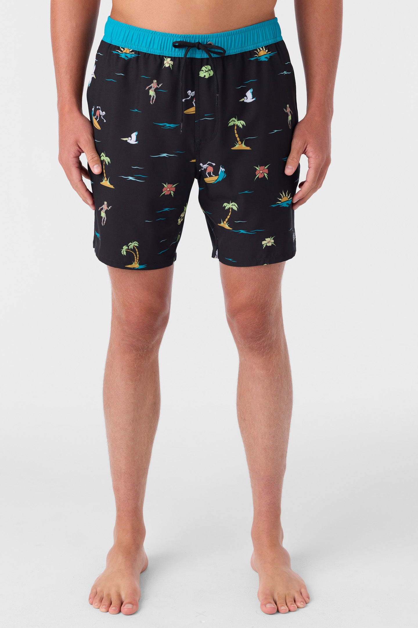 Hermosa Elastic Waist Lined 17 Swim Trunks - Image 2