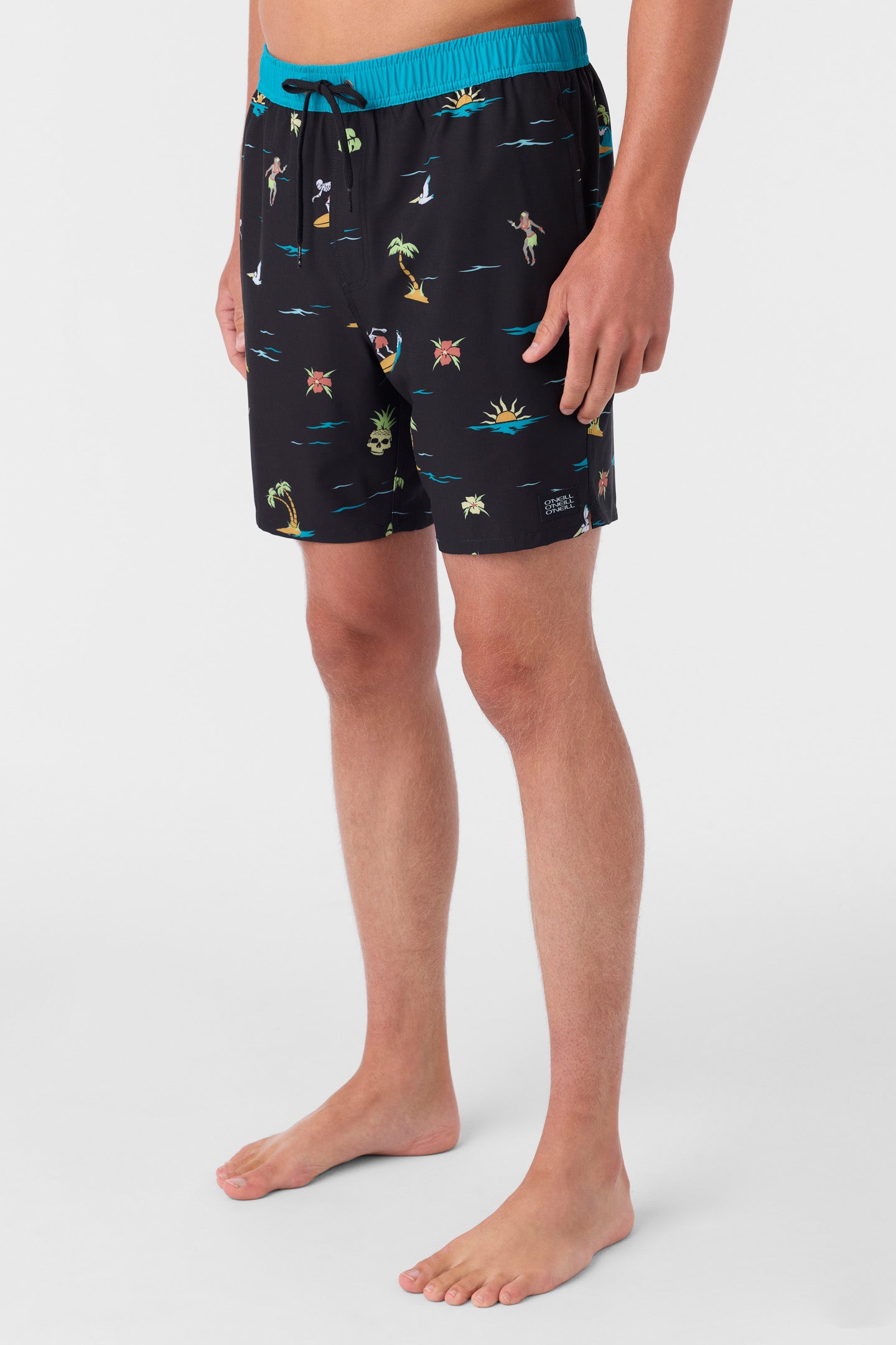 Hermosa Elastic Waist Lined 17 Swim Trunks - Image 3