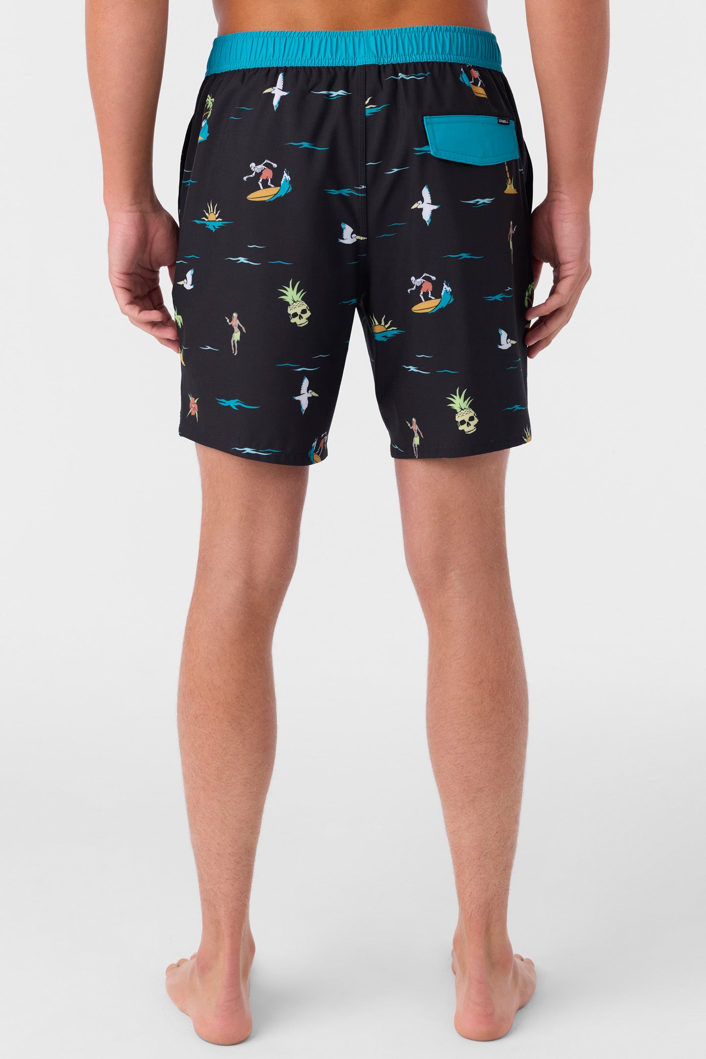 Hermosa Elastic Waist Lined 17 Swim Trunks - Image 7