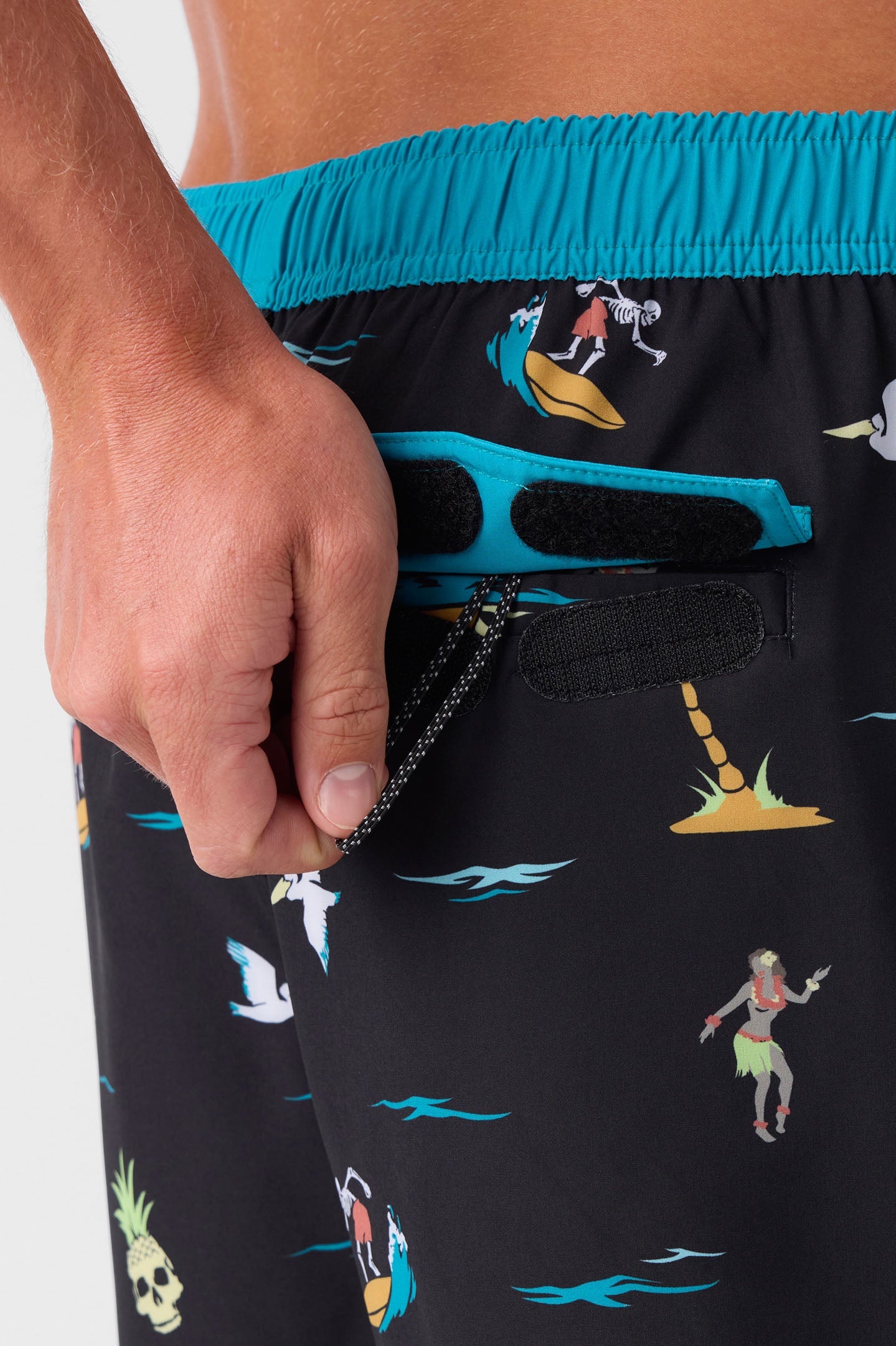 Hermosa Elastic Waist Lined 17 Swim Trunks - Image 8