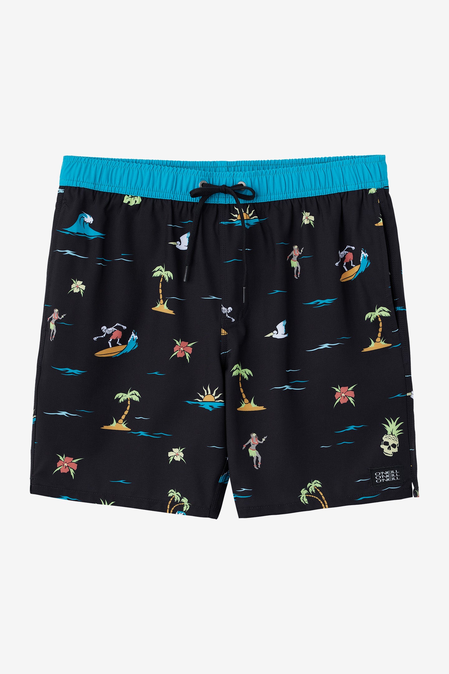Hermosa Elastic Waist Lined 17 Swim Trunks