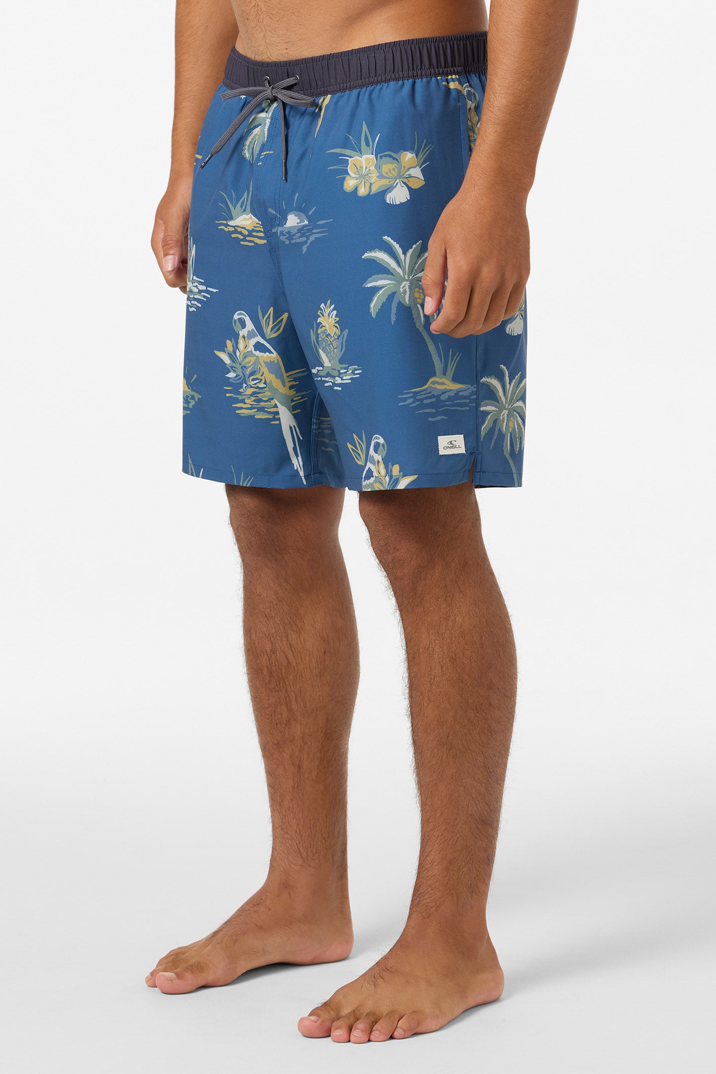 Hermosa Light Lined Elastic Waist 17 Swim Trunks - Image 3