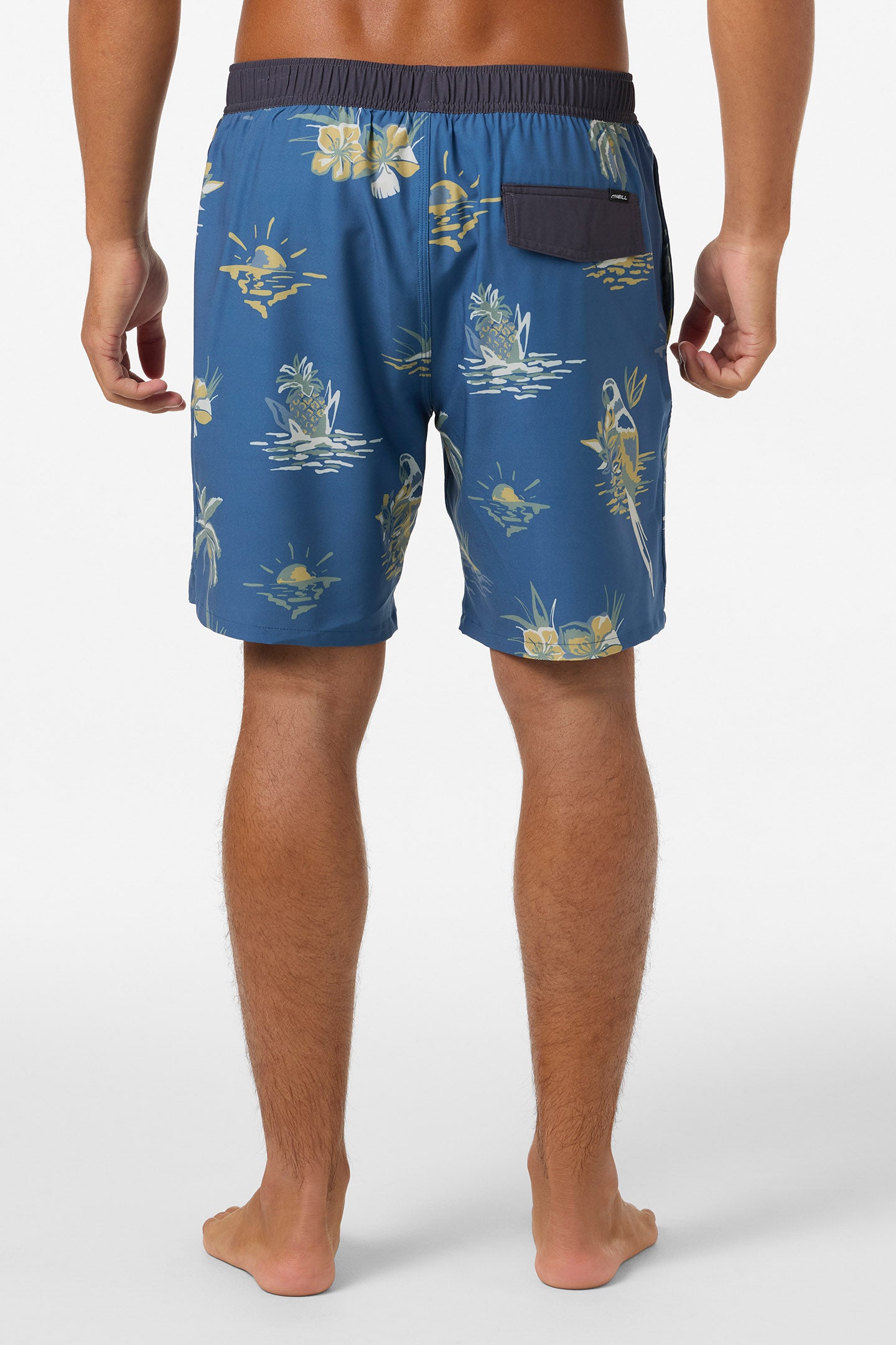 Hermosa Light Lined Elastic Waist 17 Swim Trunks - Image 4