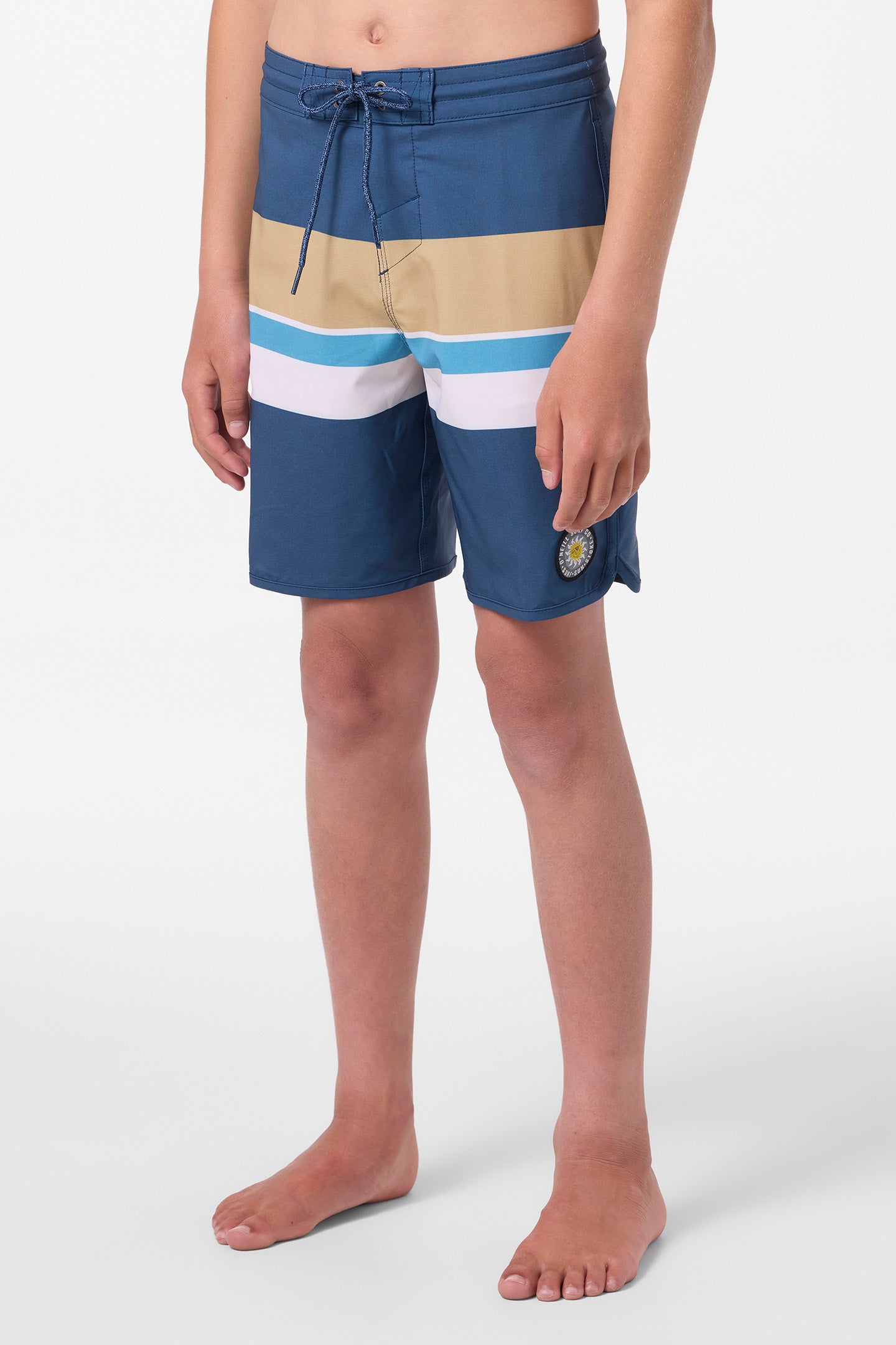 Boy's Cruzer Stripe Scallop 16 Boardshorts - Image 3