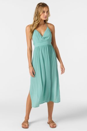 Annalisa Solid Midi Dress