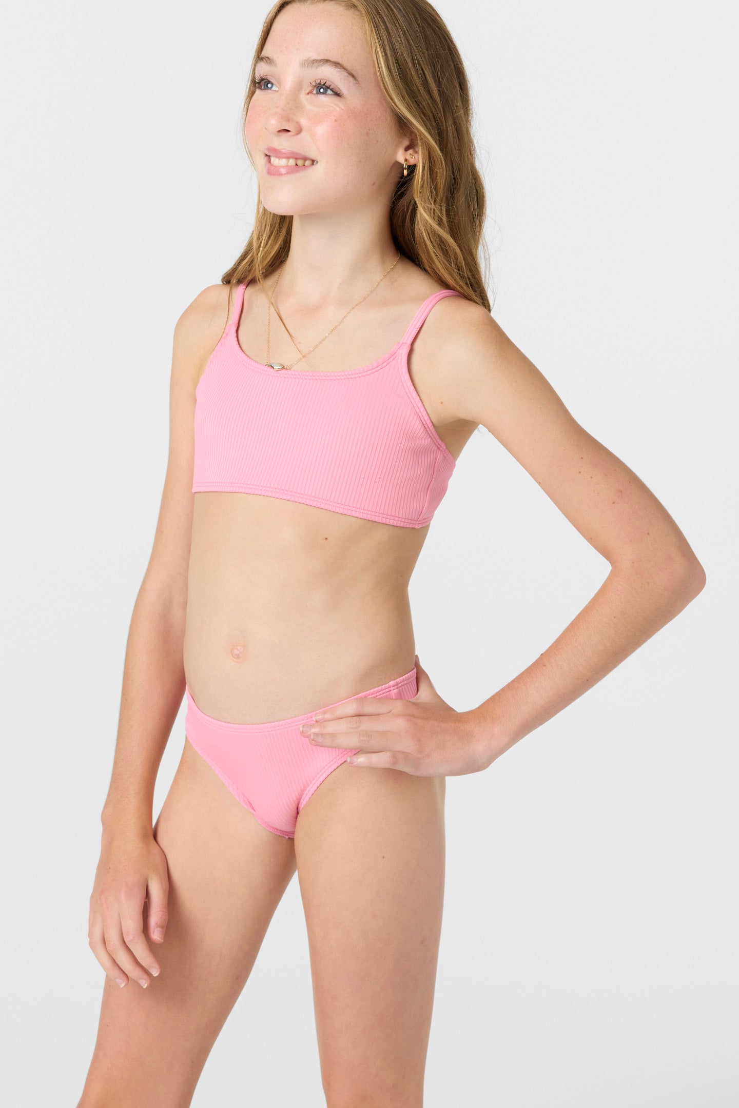 Girl's Dawnbreak Rib Tie Back Bralette Top Set - Image 4
