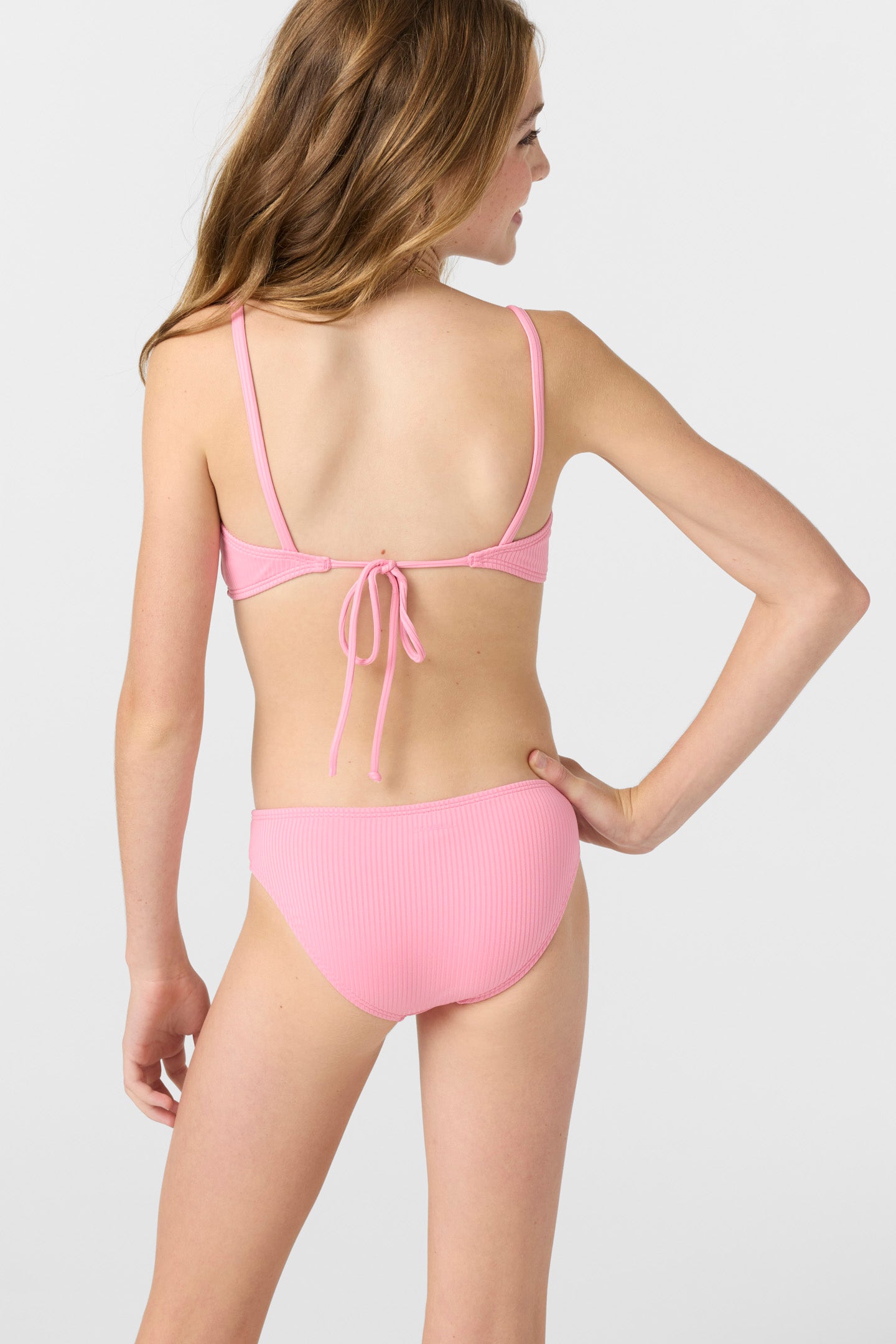 Girl's Dawnbreak Rib Tie Back Bralette Top Set - Image 2