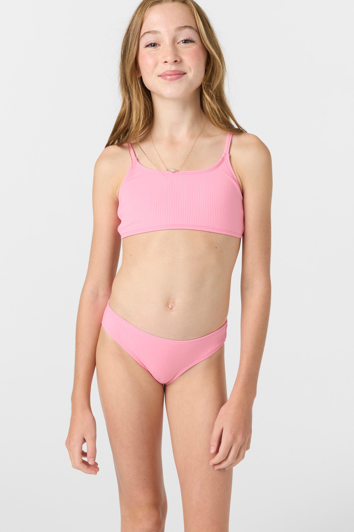Girl's Dawnbreak Rib Tie Back Bralette Top Set - Image 5