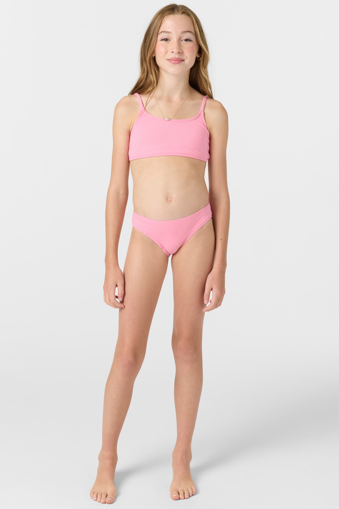 Girl's Dawnbreak Rib Tie Back Bralette Top Set - Image 3