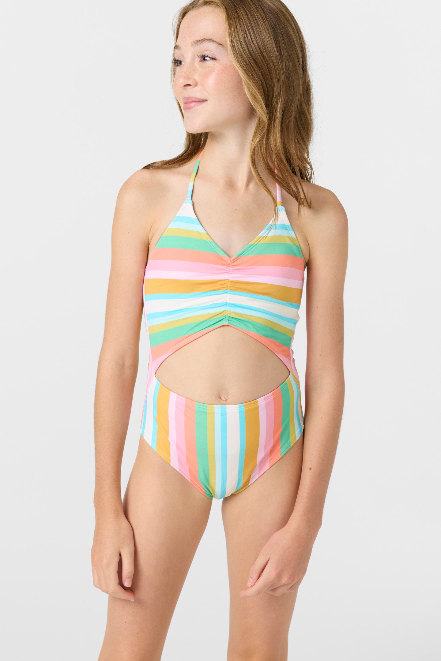 Girl's Low Tide Cinched One-Piece - Image 4